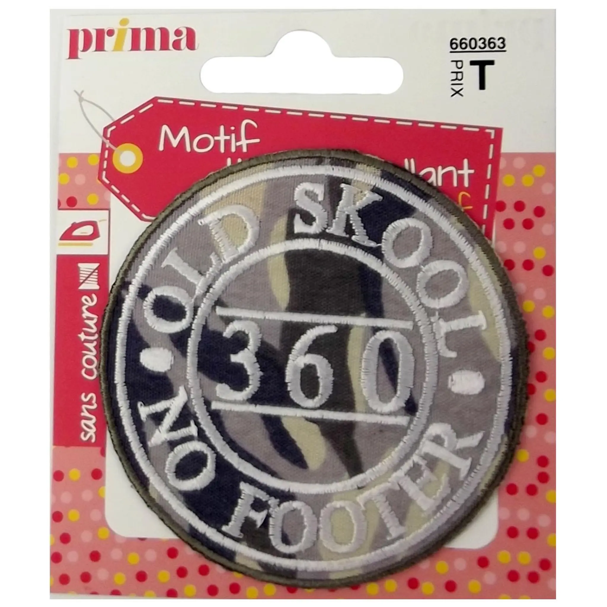 PRIMA Motif thermocollant old skool sans couture