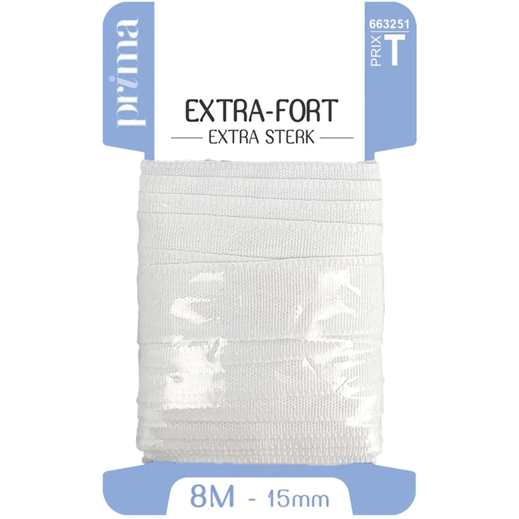 PRIMA Ruban extra-fort blanc 8m x 15mm