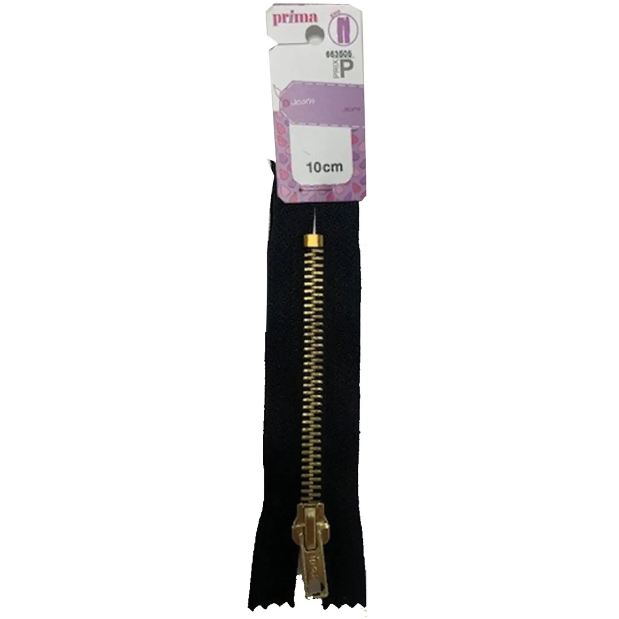 PRIMA Fermeture glissière jeans noir 10cm