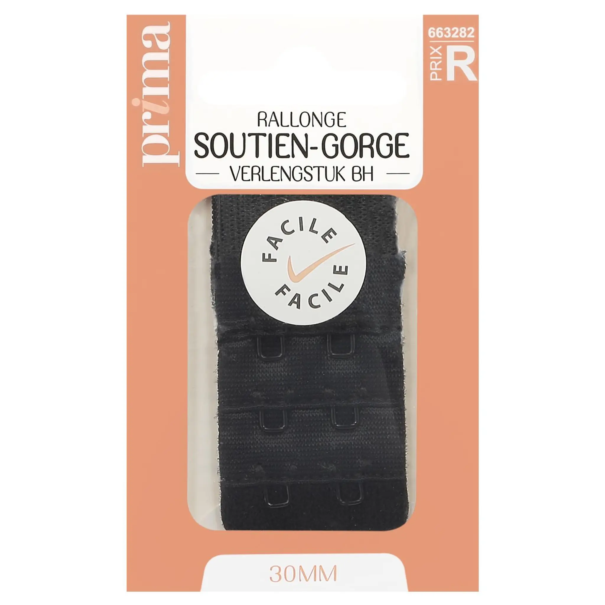 PRIMA Rallonge soutien-gorge noir 30mm