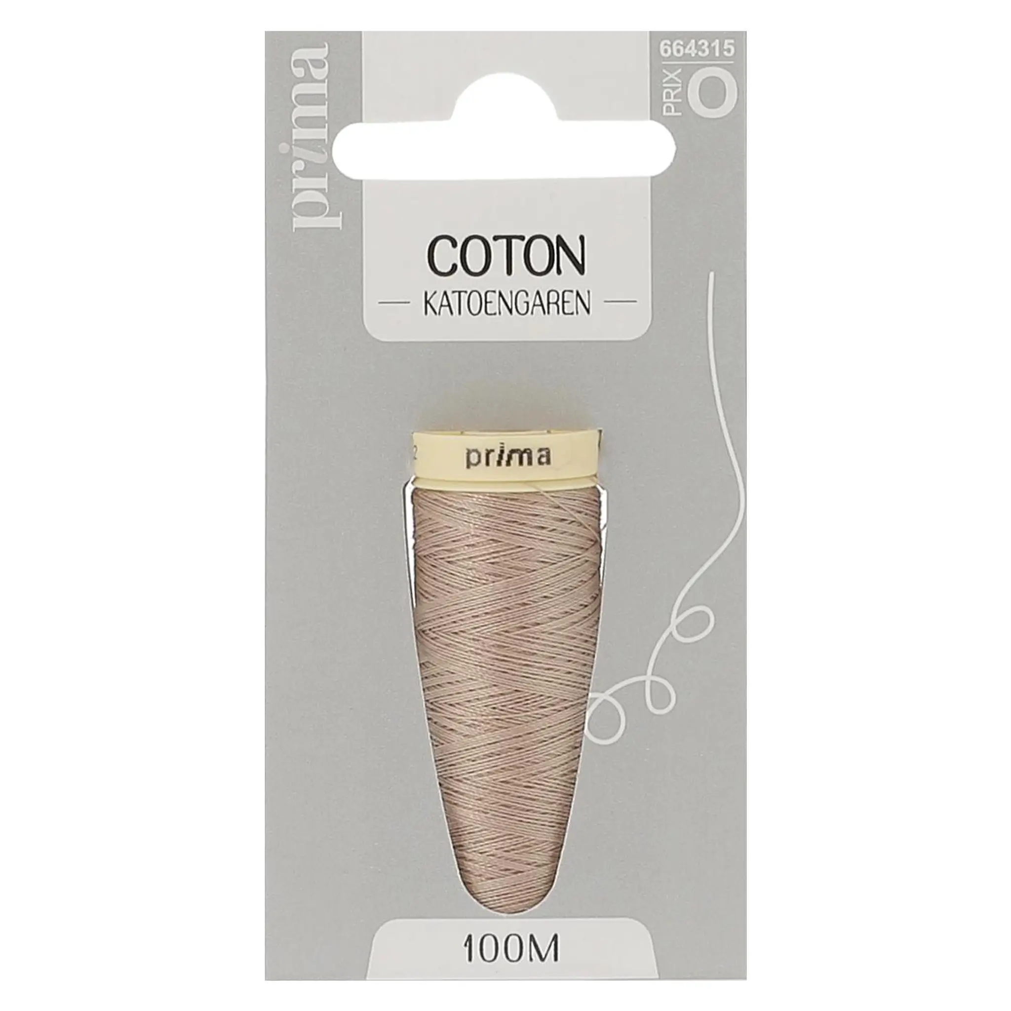 PRIMA Fil coton moyen taupe 100m