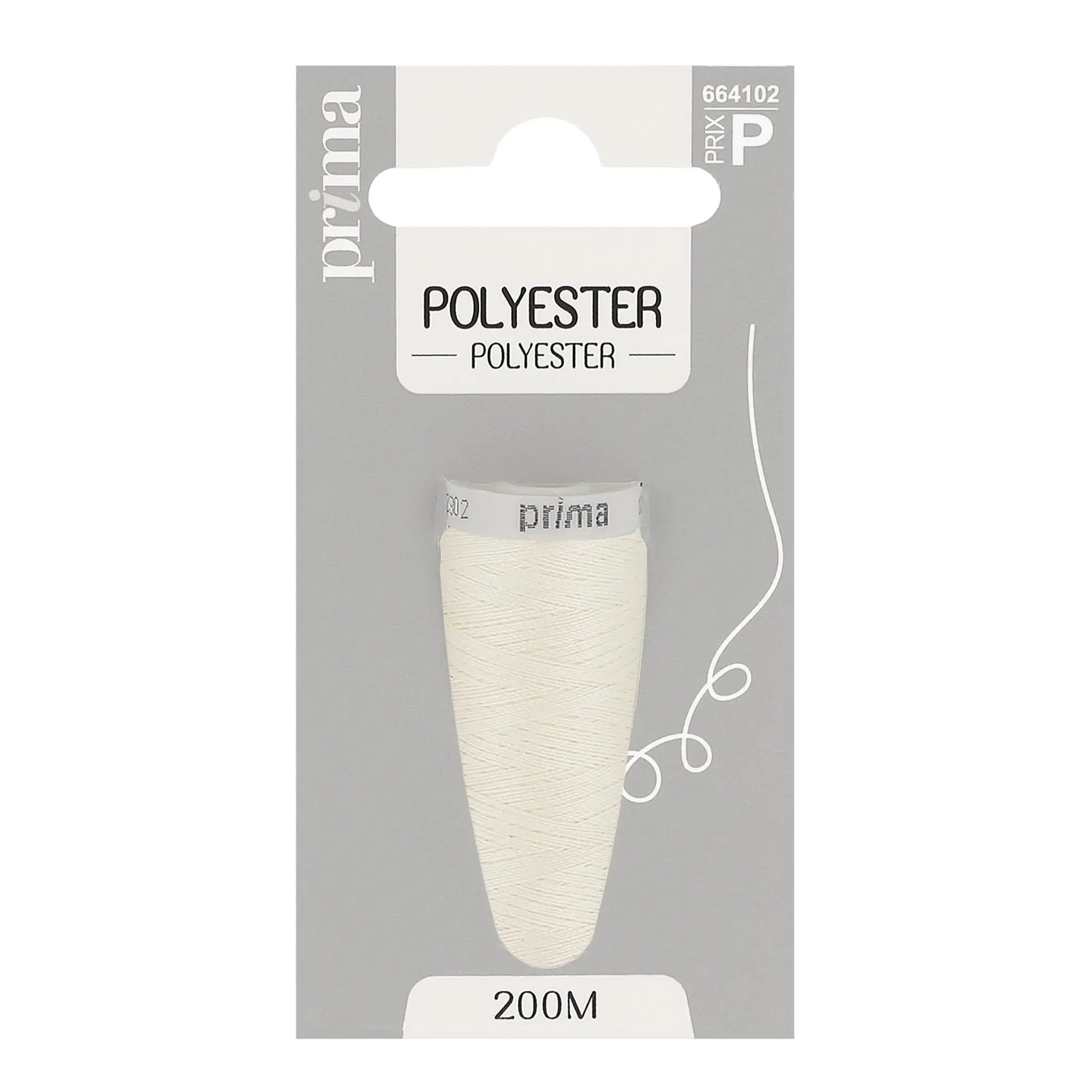 PRIMA Fil polyester crème 200m