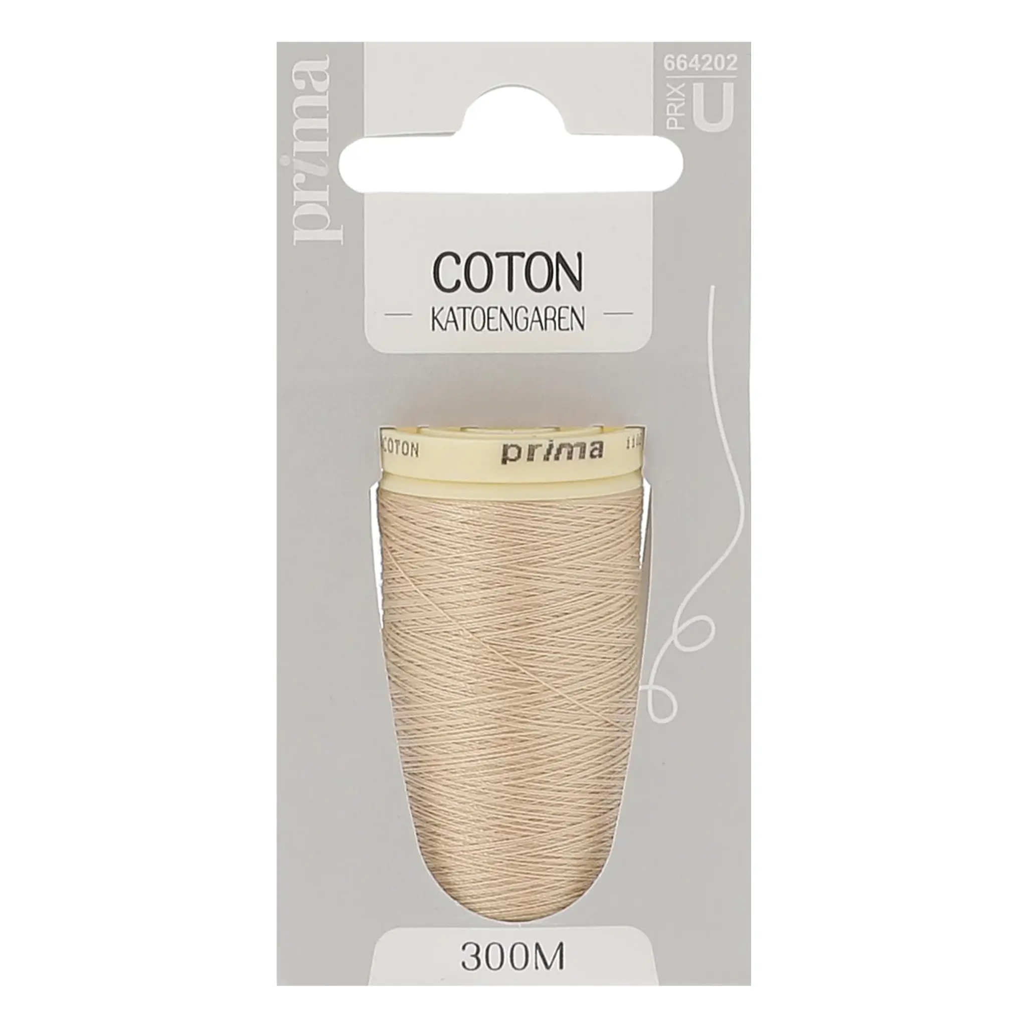 PRIMA Fil coton moyen beige 300m