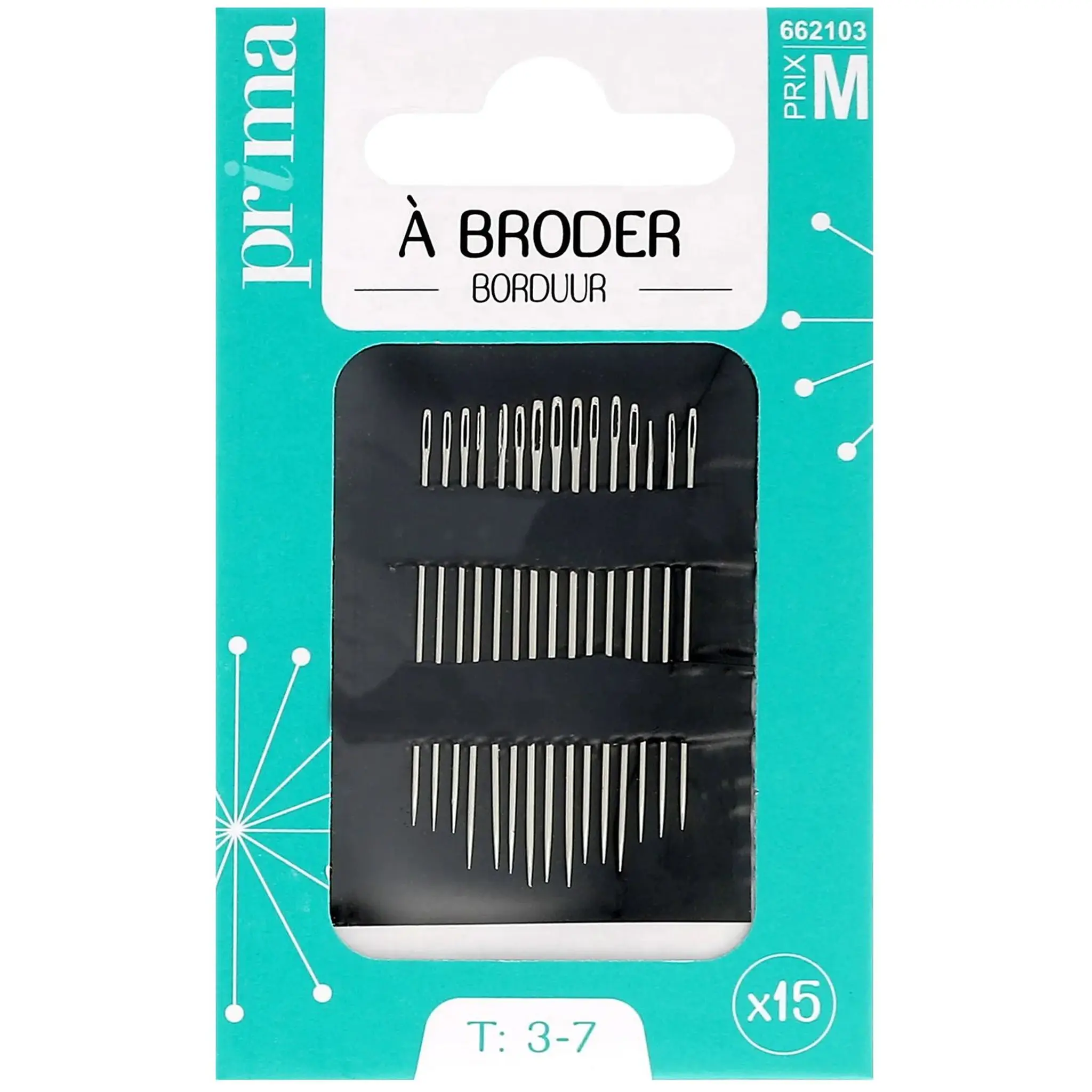 PRIMA Aiguilles à broder T 3-7
