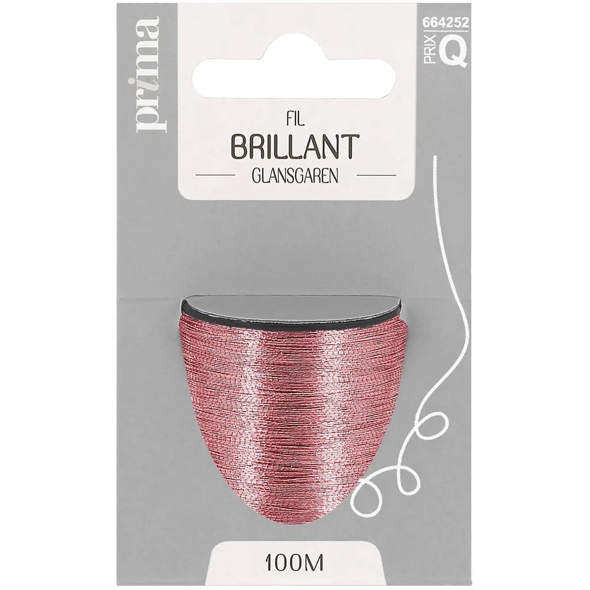 PRIMA Fil brillant rose 100m