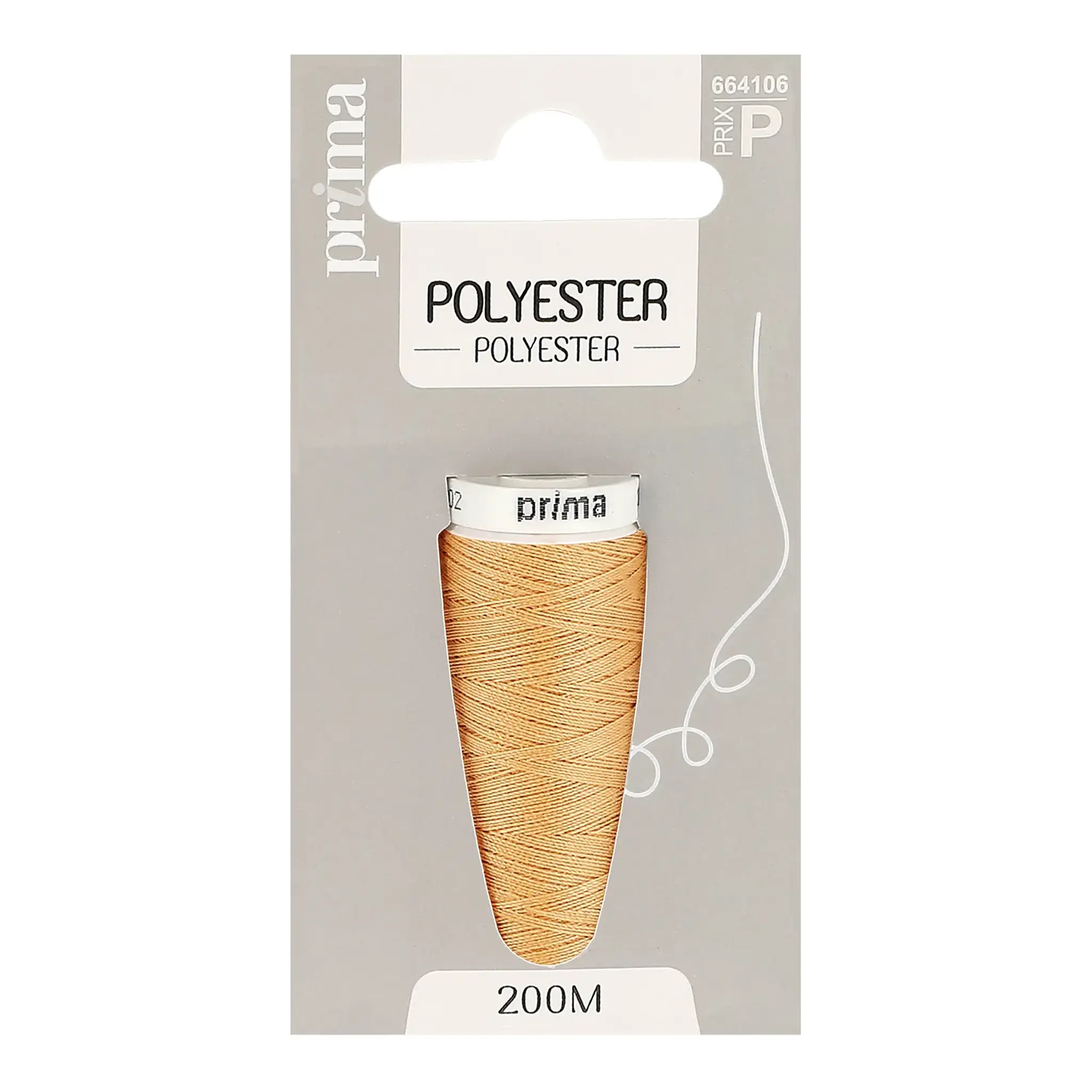PRIMA Fil polyester jaune 200m