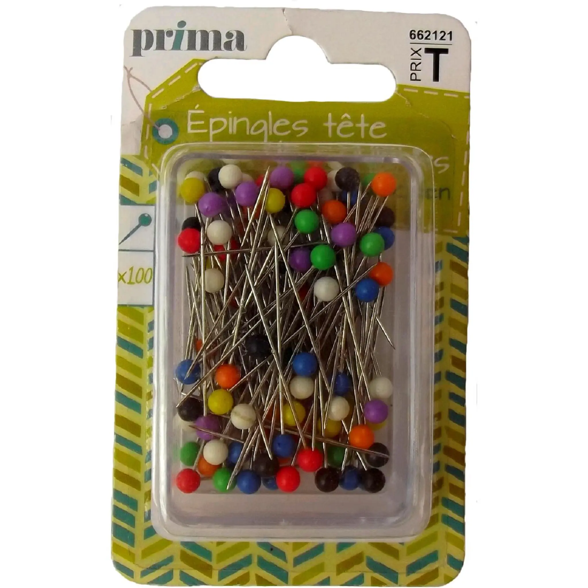PRIMA Epingles à tête couleurs