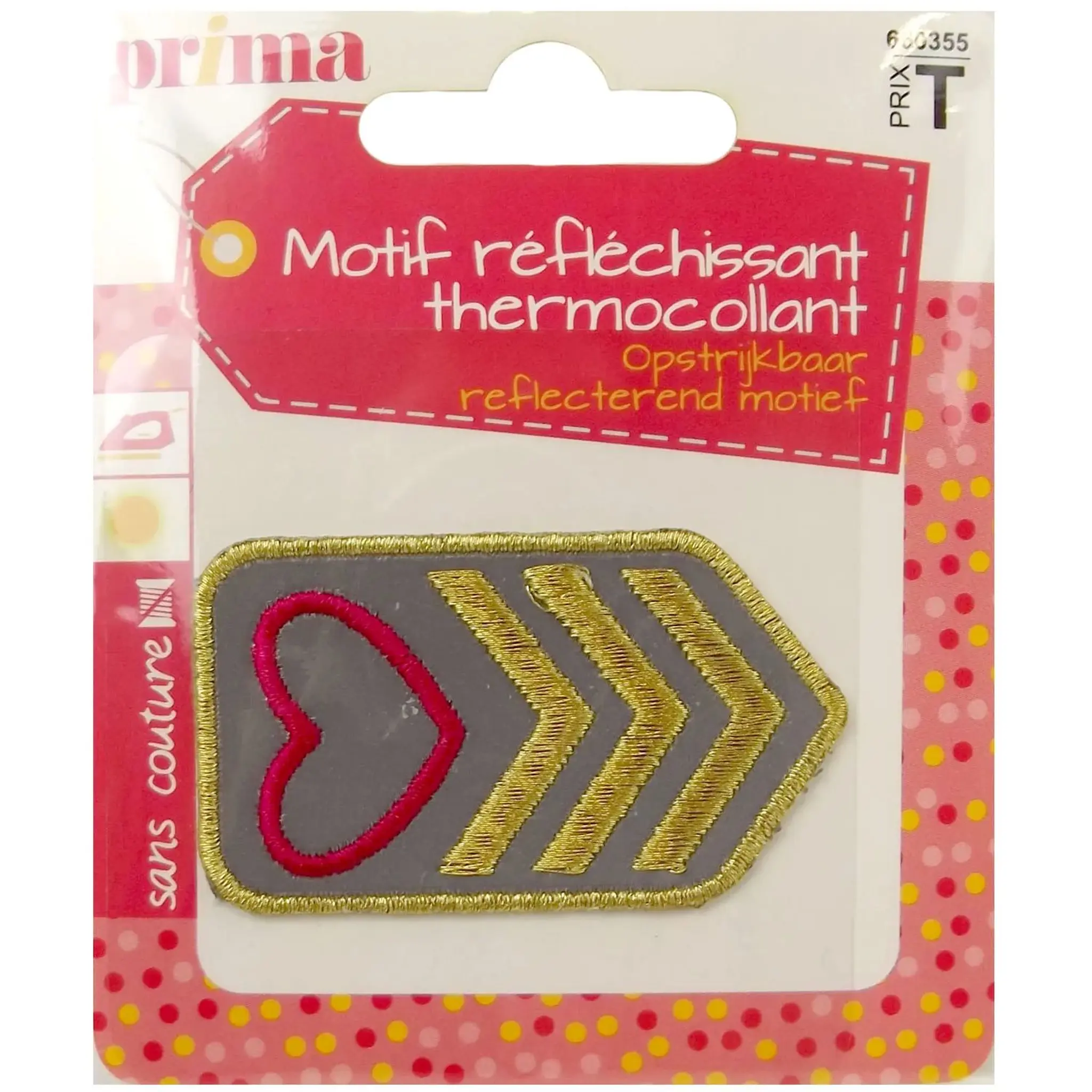 PRIMA Motif réfléchissant thermocollant sans couture