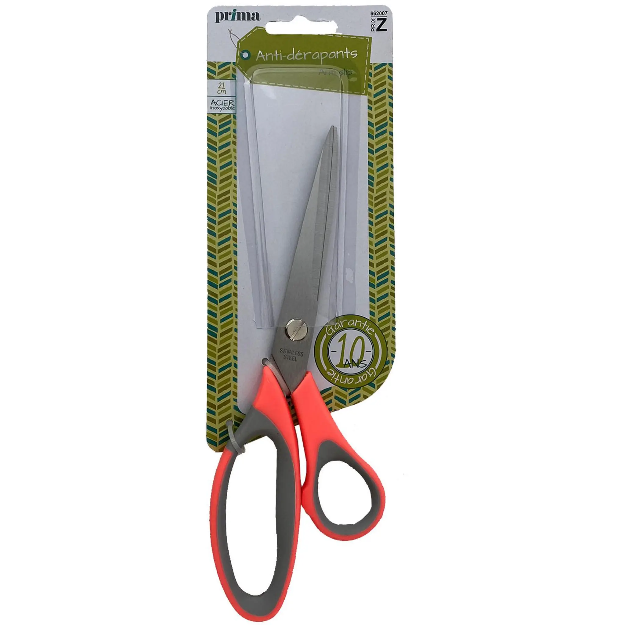 PRIMA Ciseaux anti-dérapants 21cm acier