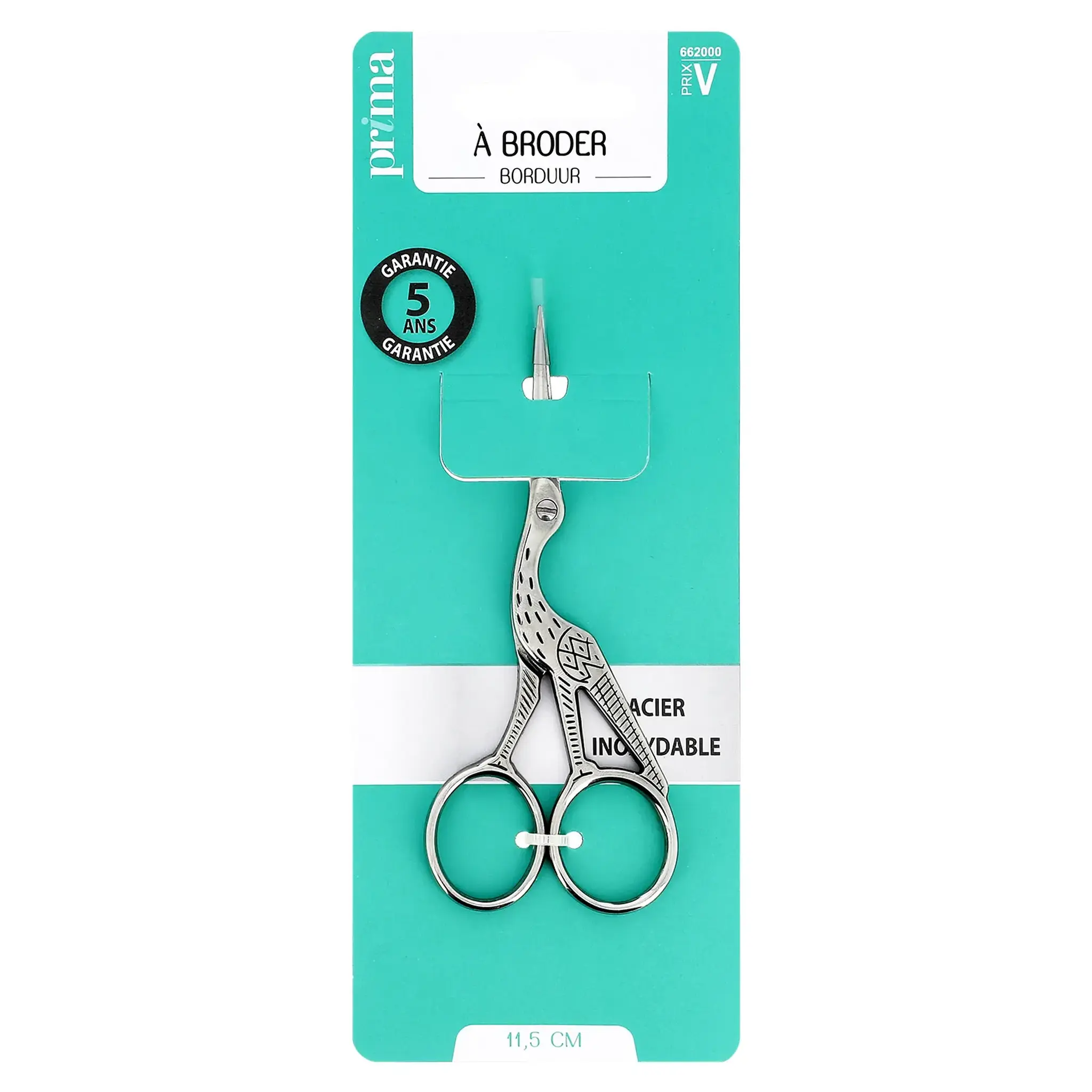 PRIMA Ciseaux à broder 11.5cm acier inoxydable