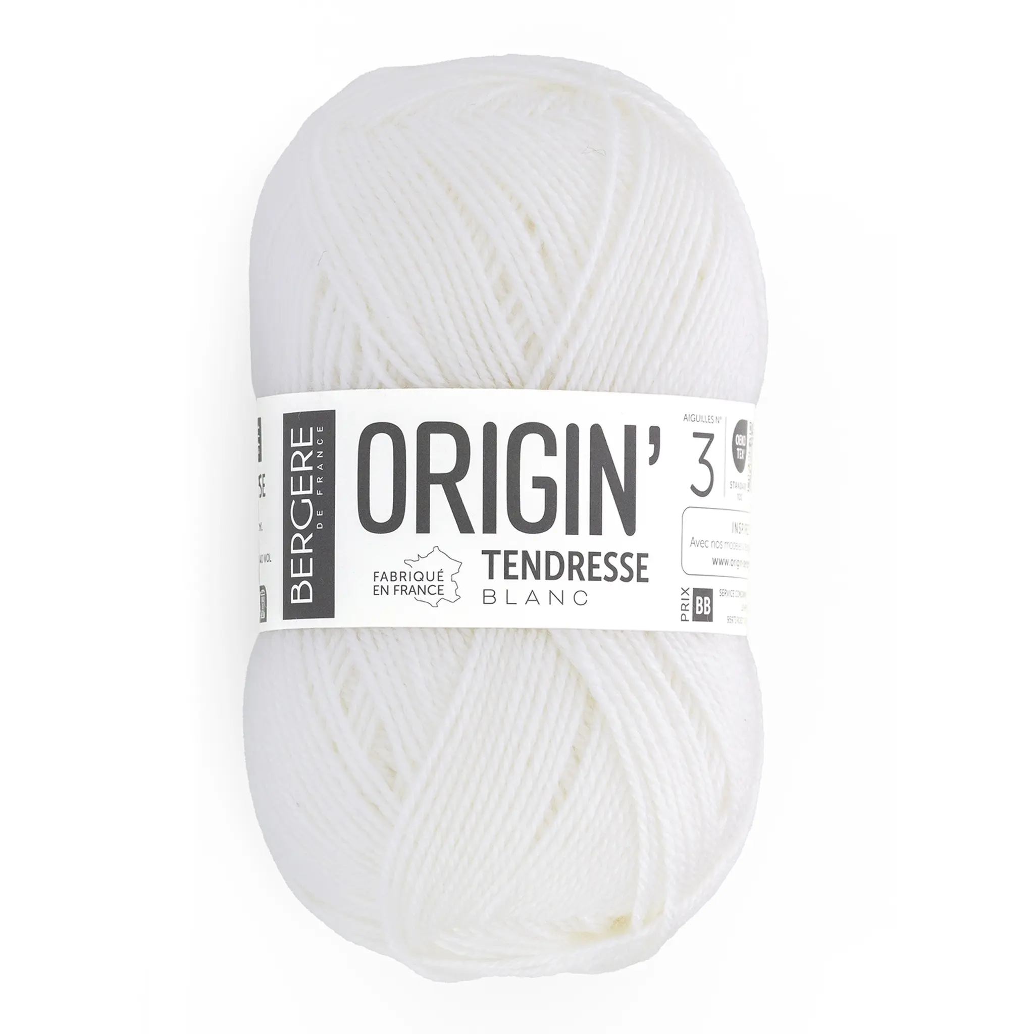 BERGERE DE FRANCE Origin' Pelote tendresse blanc 50g