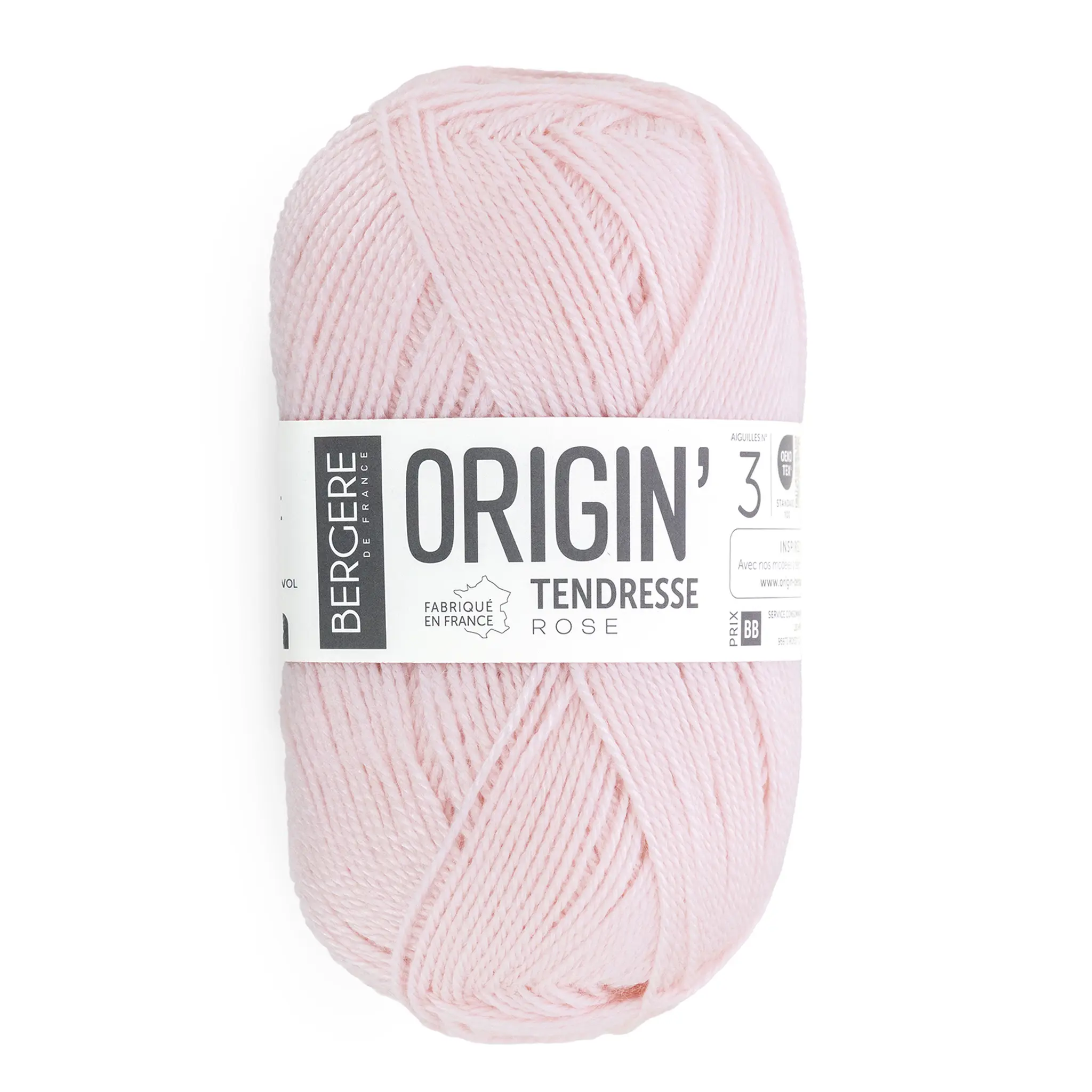 BERGERE DE FRANCE Origin' Pelote tendresse rose 50g