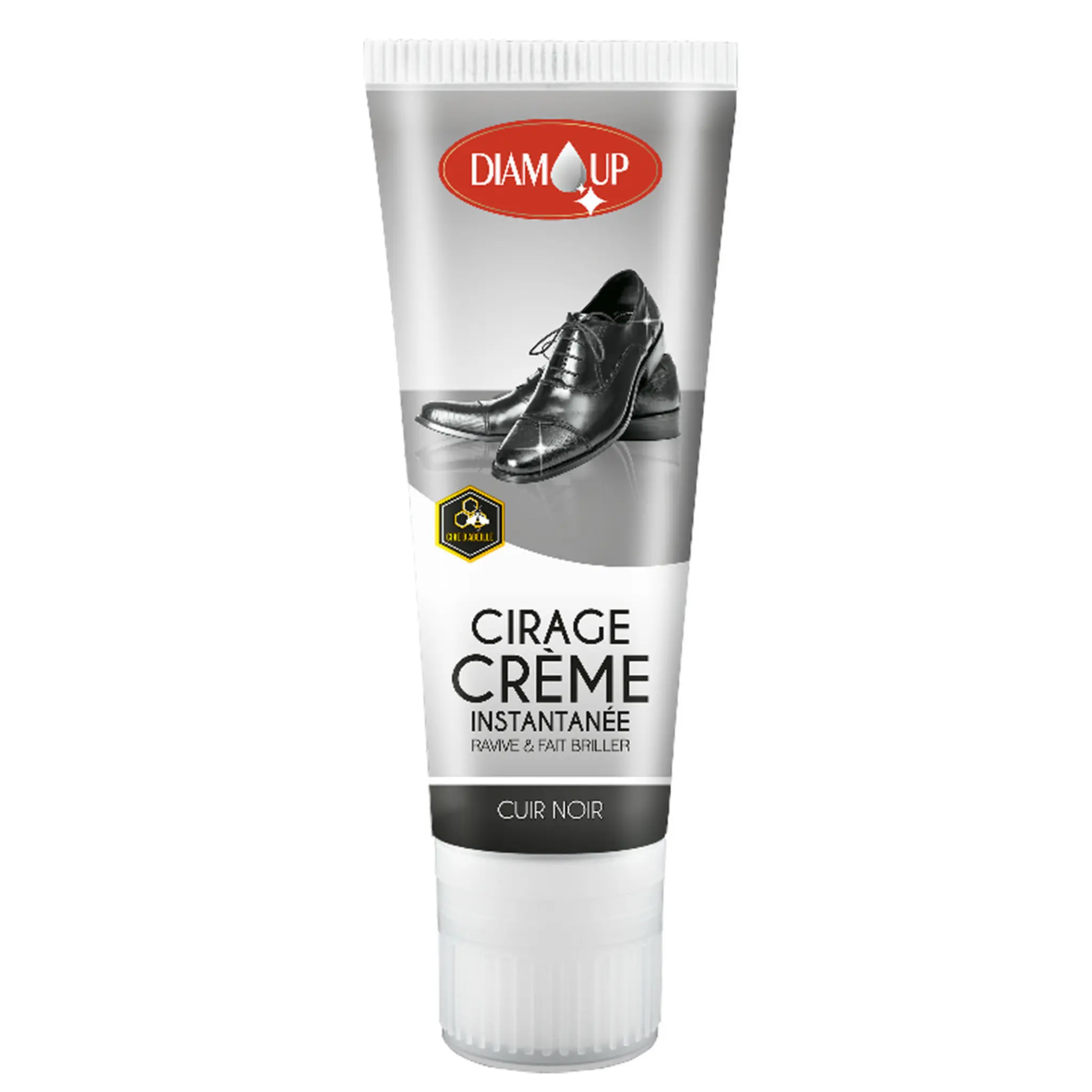 DIAM UP Tube de cirage en crème instantanée cuir noir