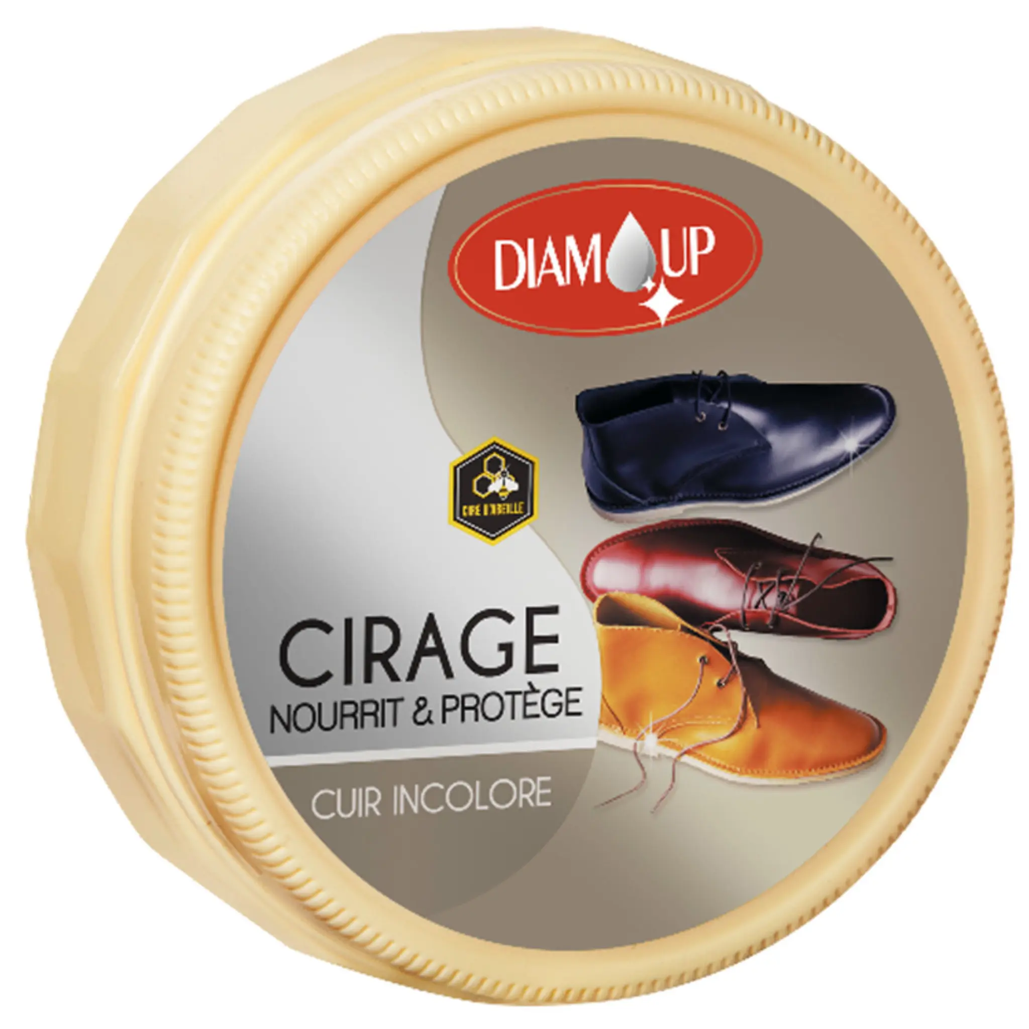 DIAM UP Boîte de cirage cuir incolore