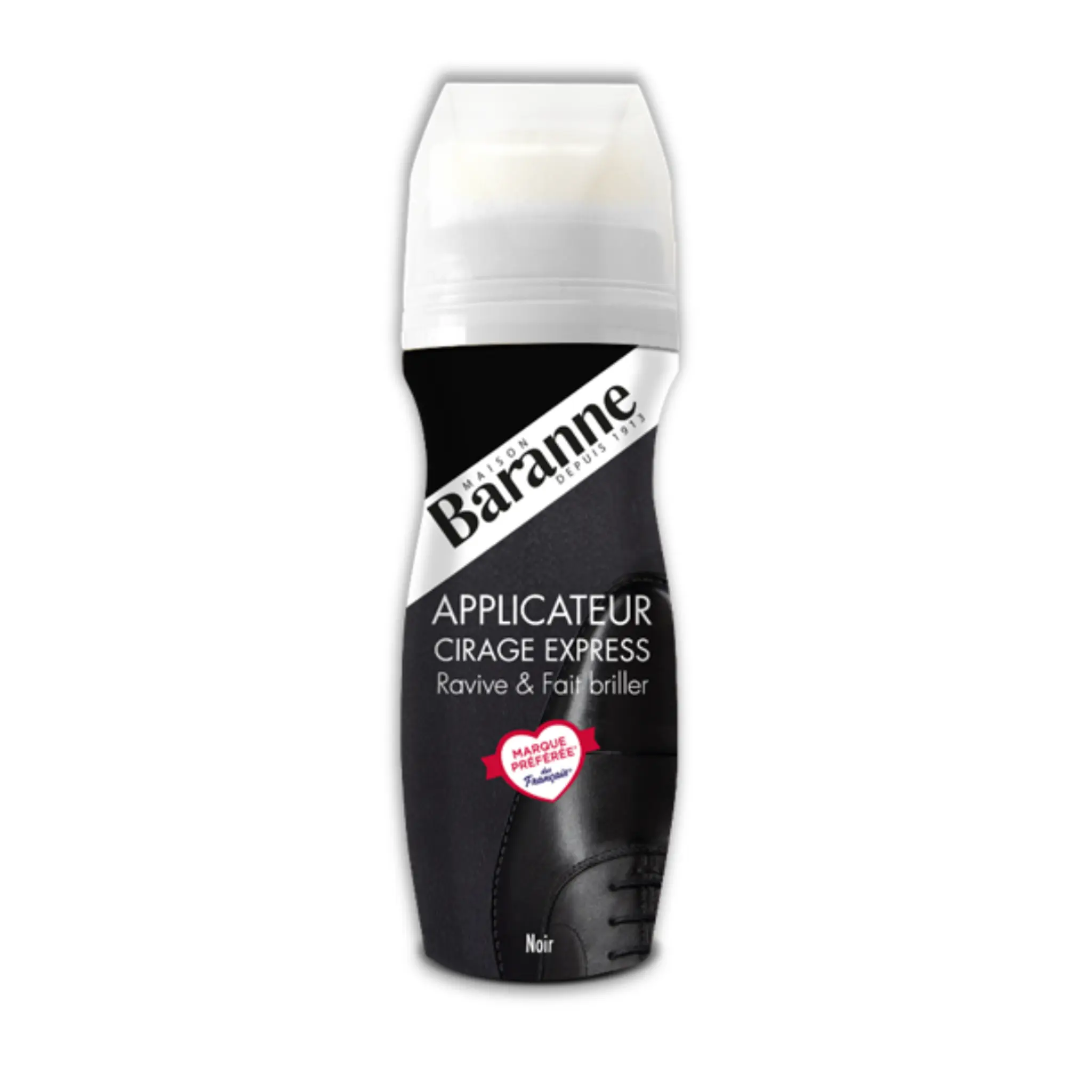 BARANNE Applicateur express noir pour cuir ravive et fait briller