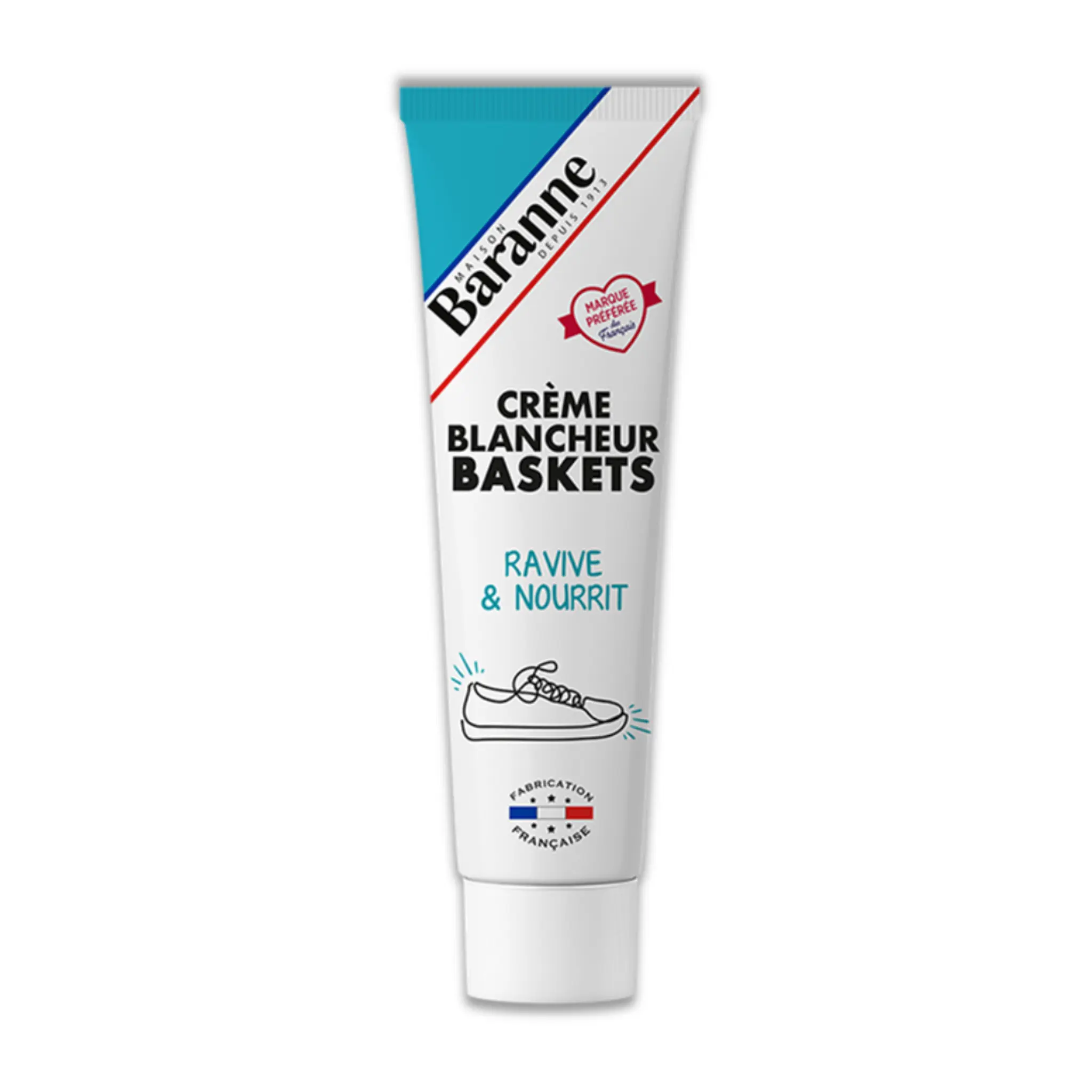 BARANNE Crème blancheur pour basket en tube ravive et nourrit