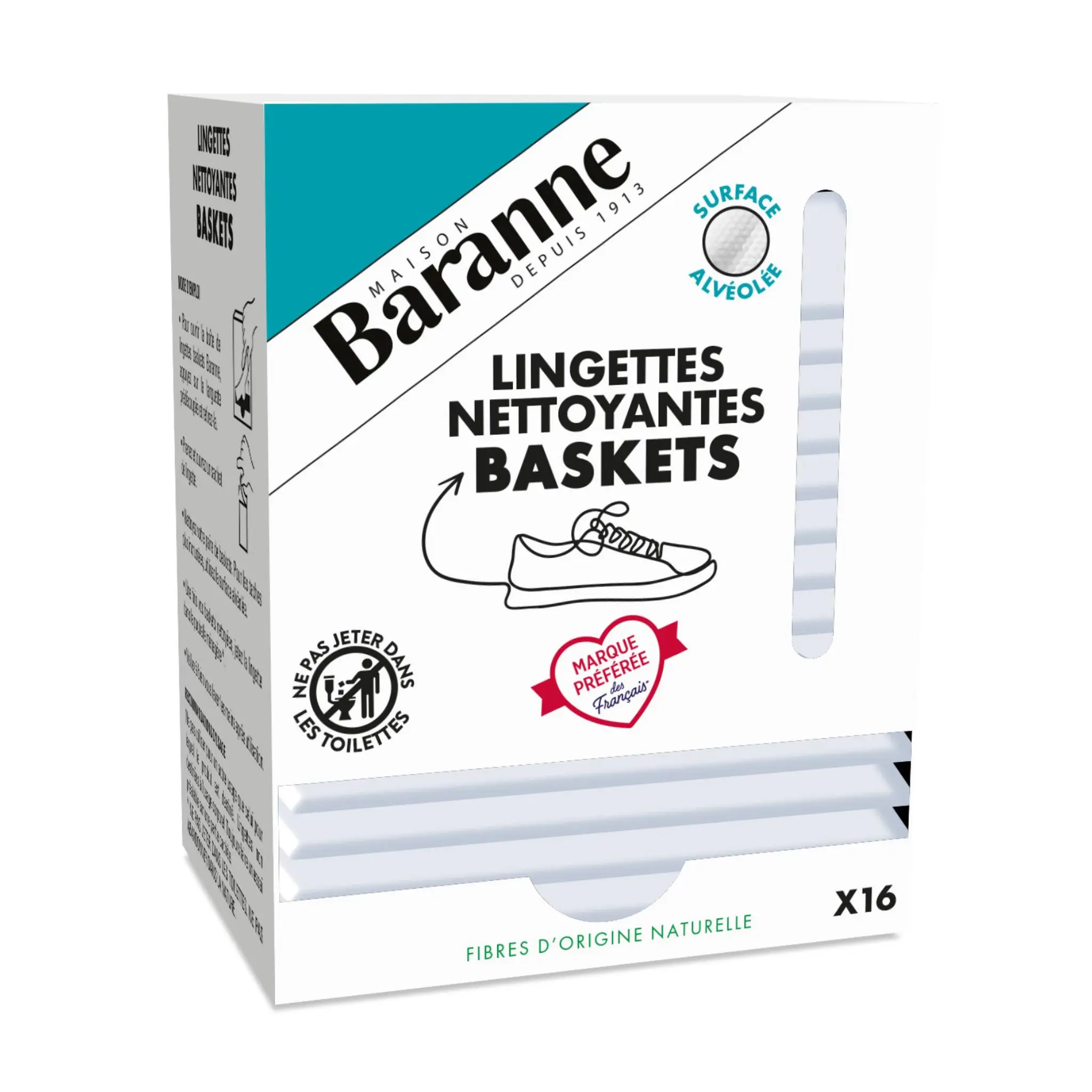 BARANNE Lingettes nettoyantes pour baskets