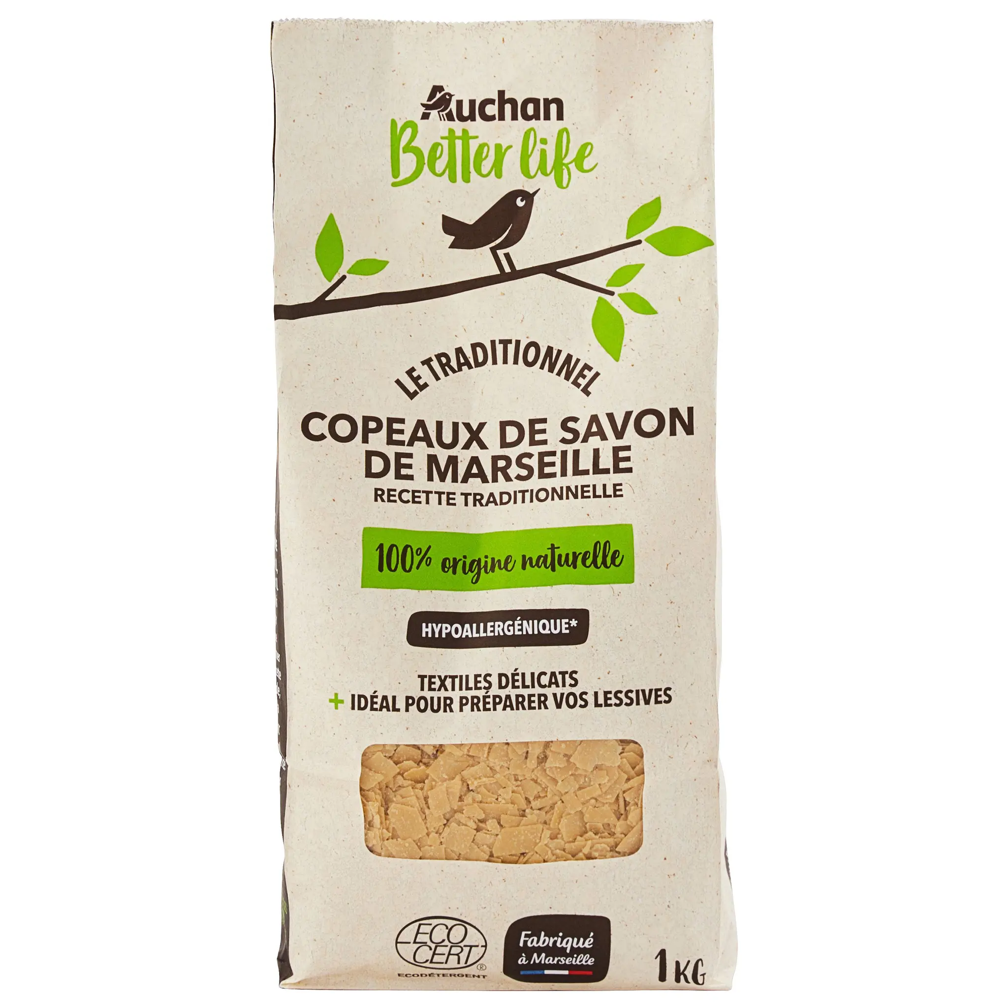 AUCHAN BETTER LIFE Copeaux de savon de Marseille