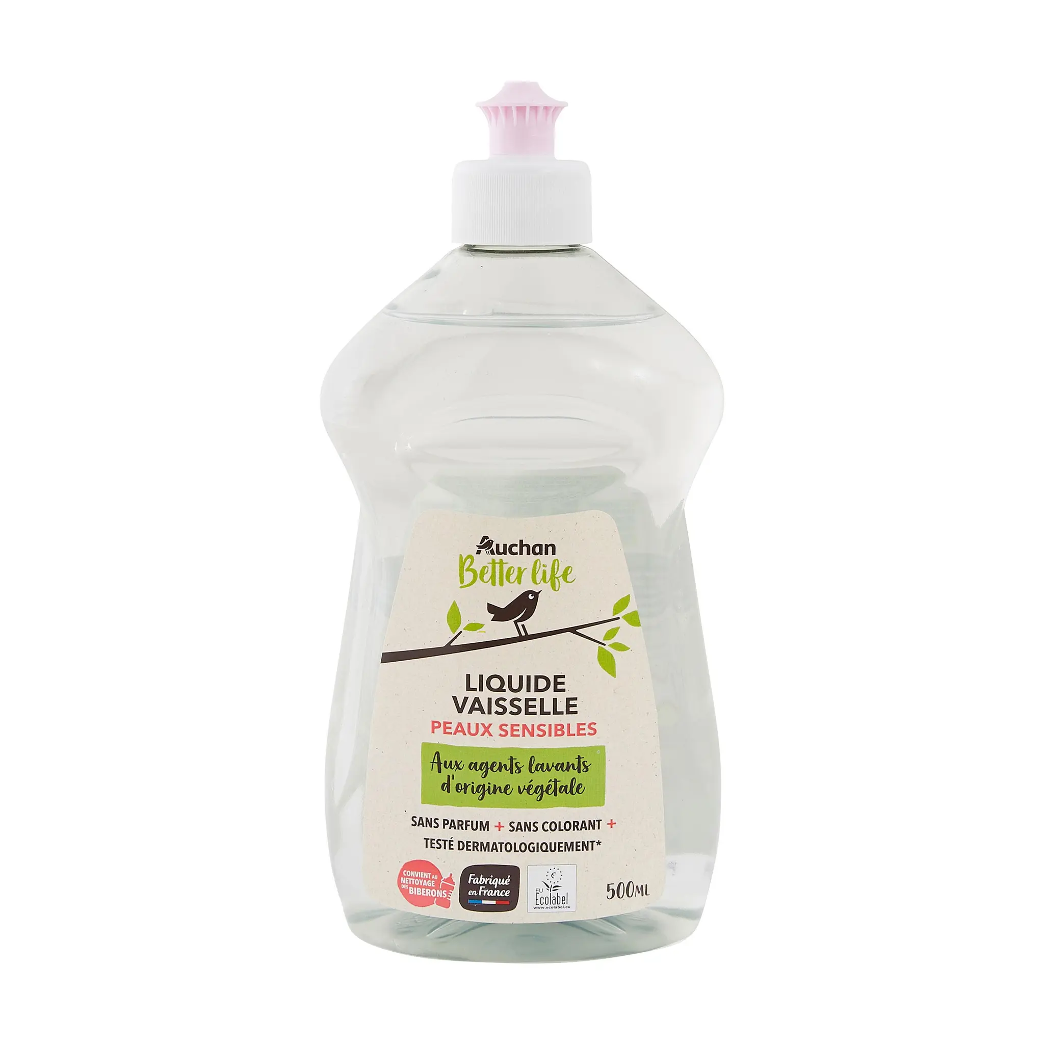 AUCHAN BETTER LIFE Liquide vaisselle écologique peaux sensibles