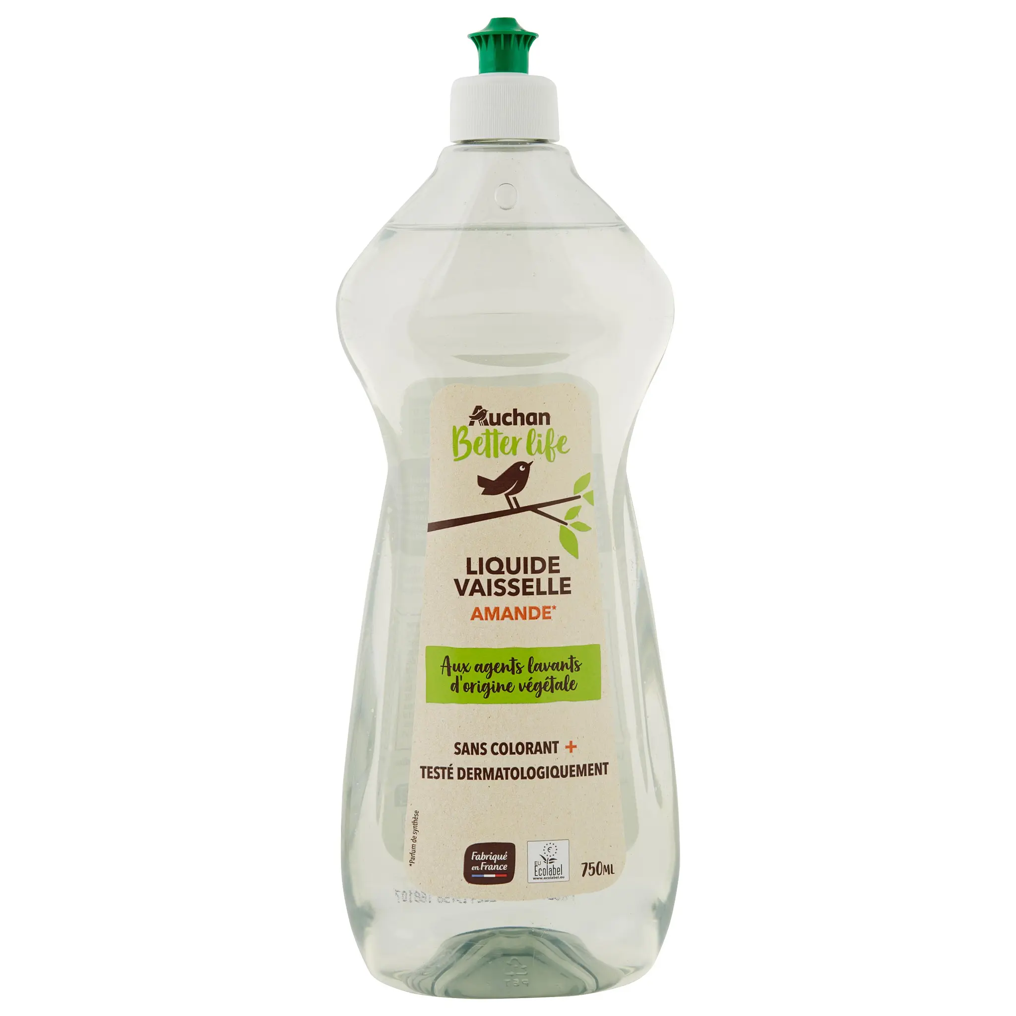 AUCHAN BETTER LIFE Liquide vaisselle amande