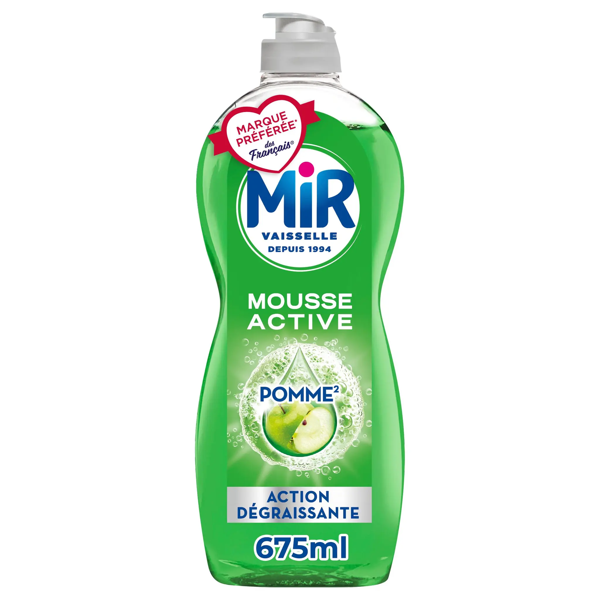 MIR Mousse liquide vaisselle dégraissant pomme