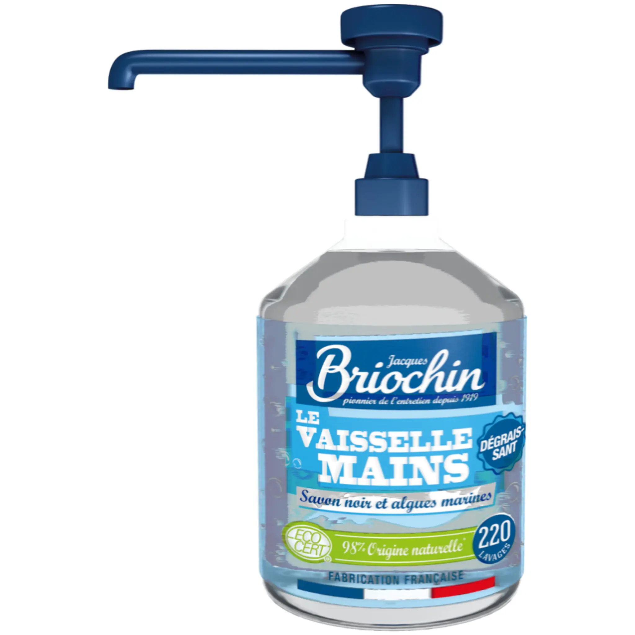 BRIOCHIN Liquide vaisselle mains écologique savon noir et algues marines