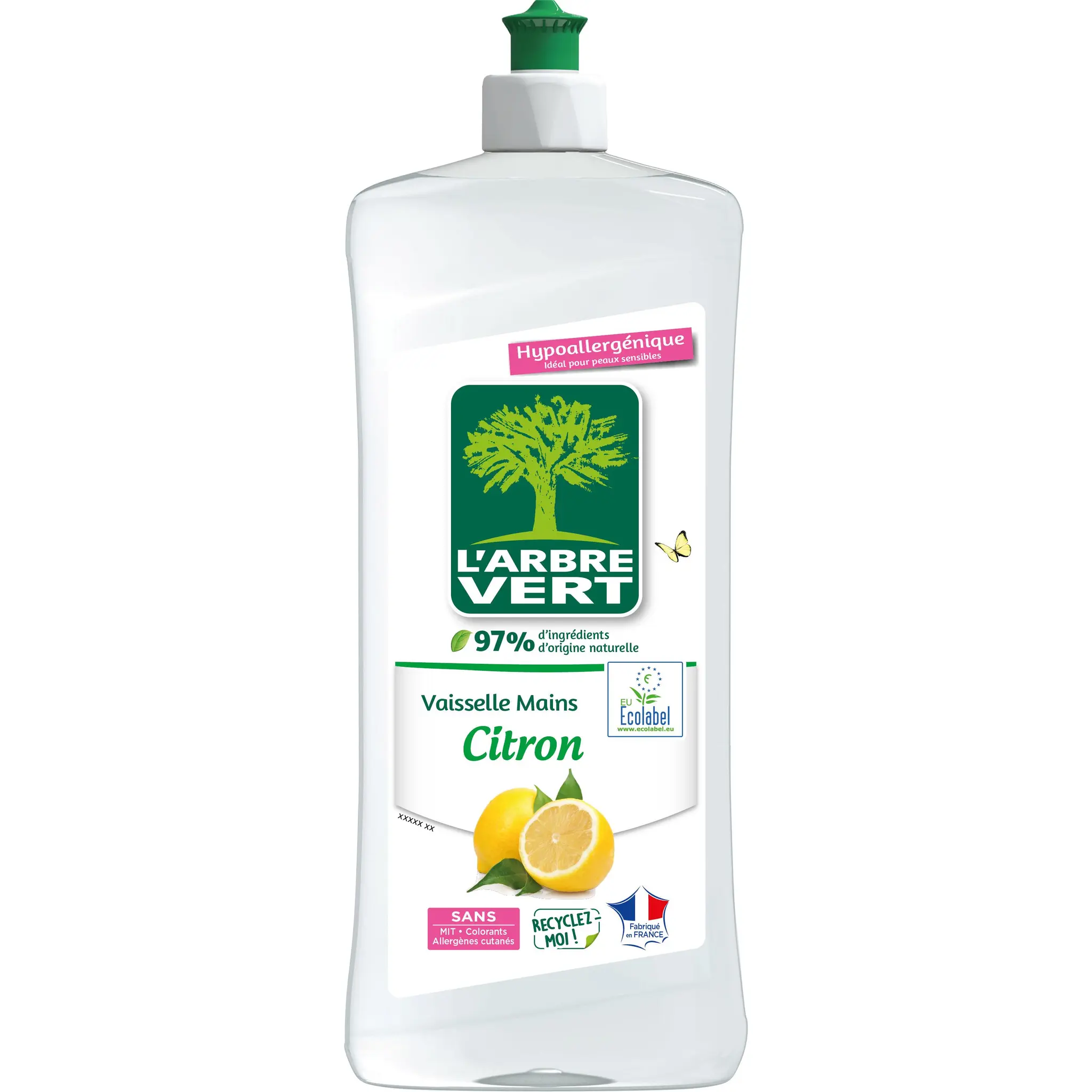 L'ARBRE VERT Liquide vaisselle mains citron