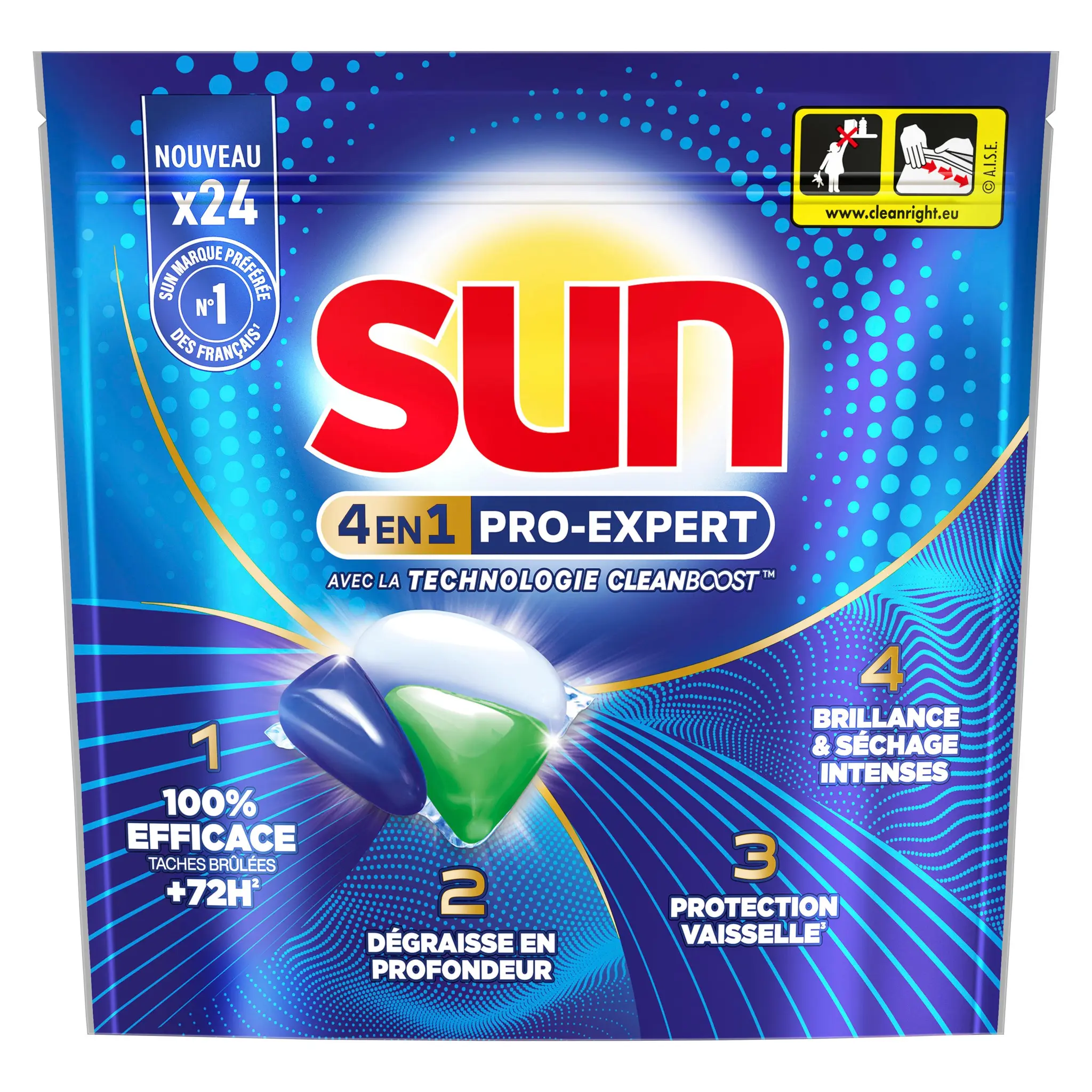 SUN Capsule lave vaisselle 4en1 pro exspert