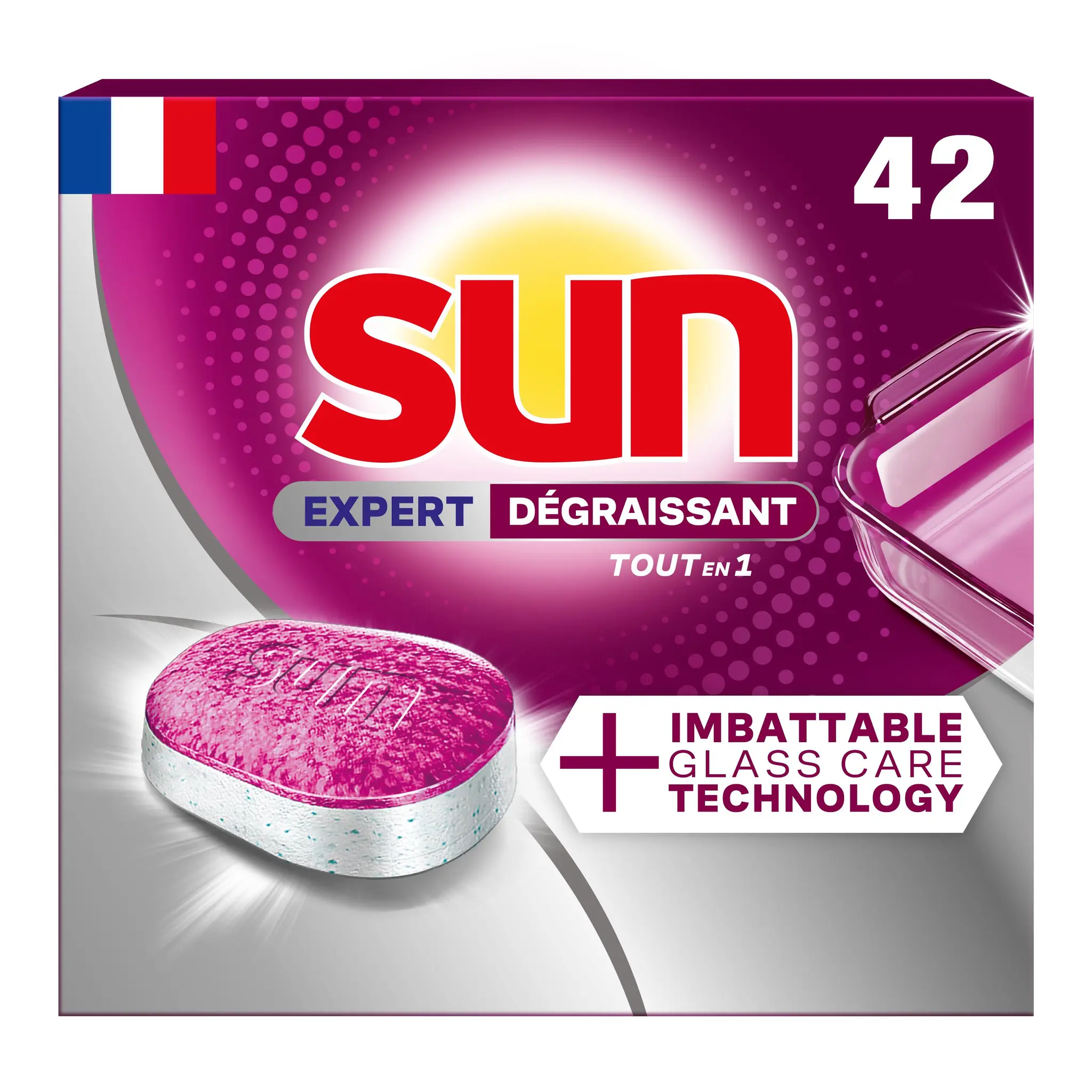 SUN Tablettes lave-vaisselle tout en 1 expert dégraissant