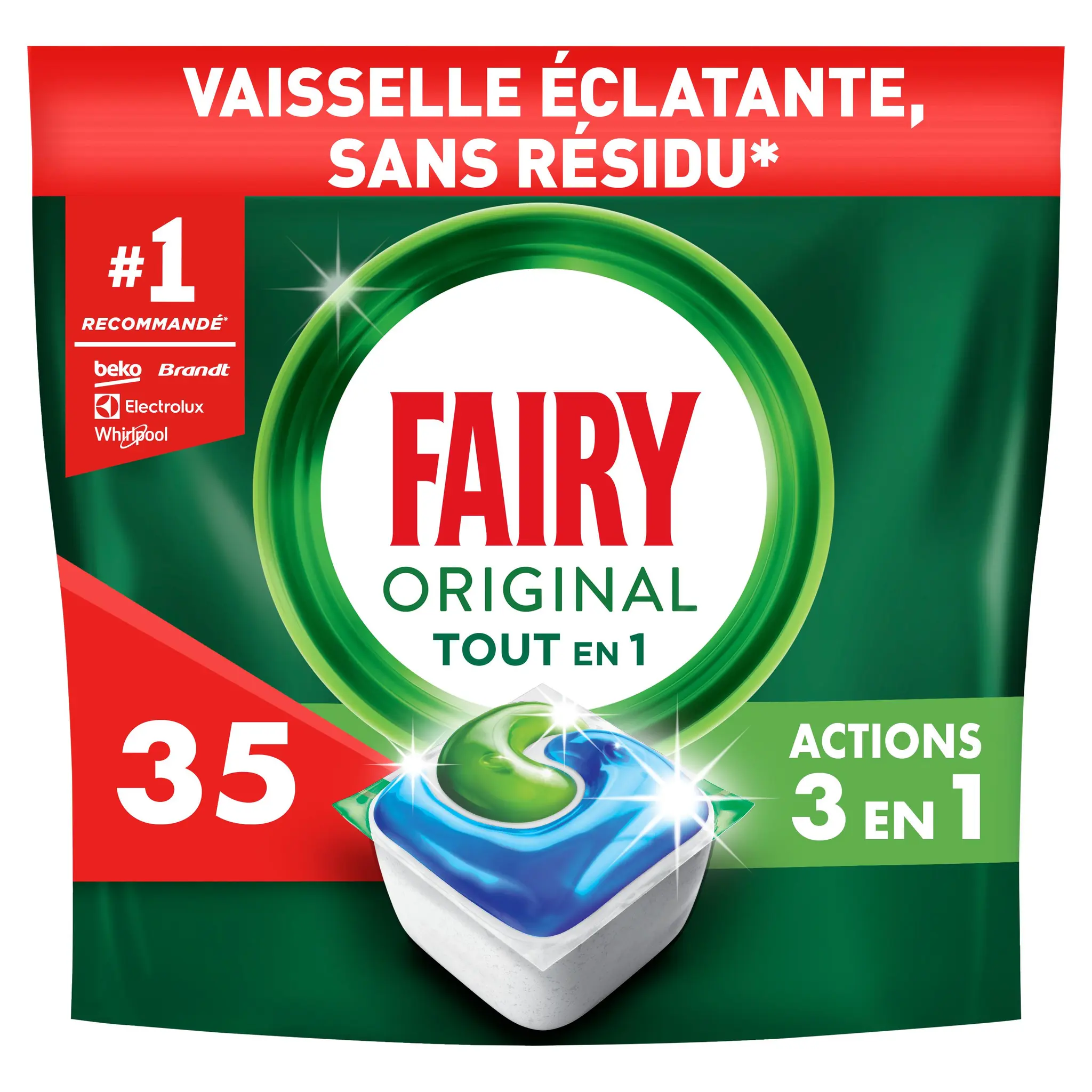 FAIRY Original Tablettes lave-vaisselle action 3 en 1