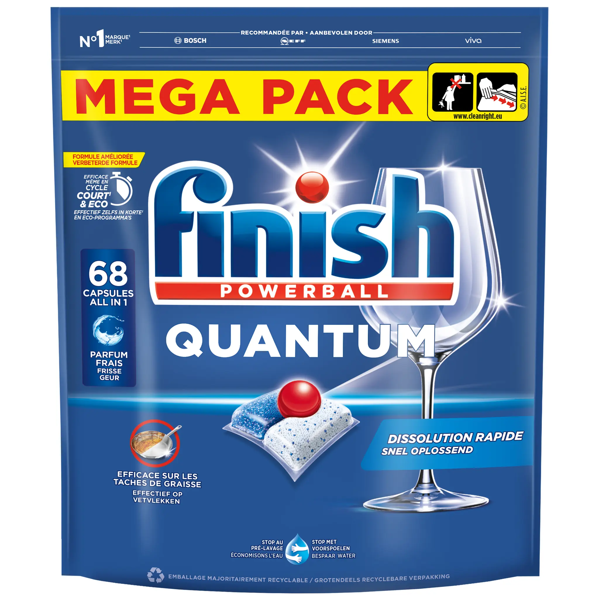 FINISH Powerball Quantum Capsules lave-vaisselle