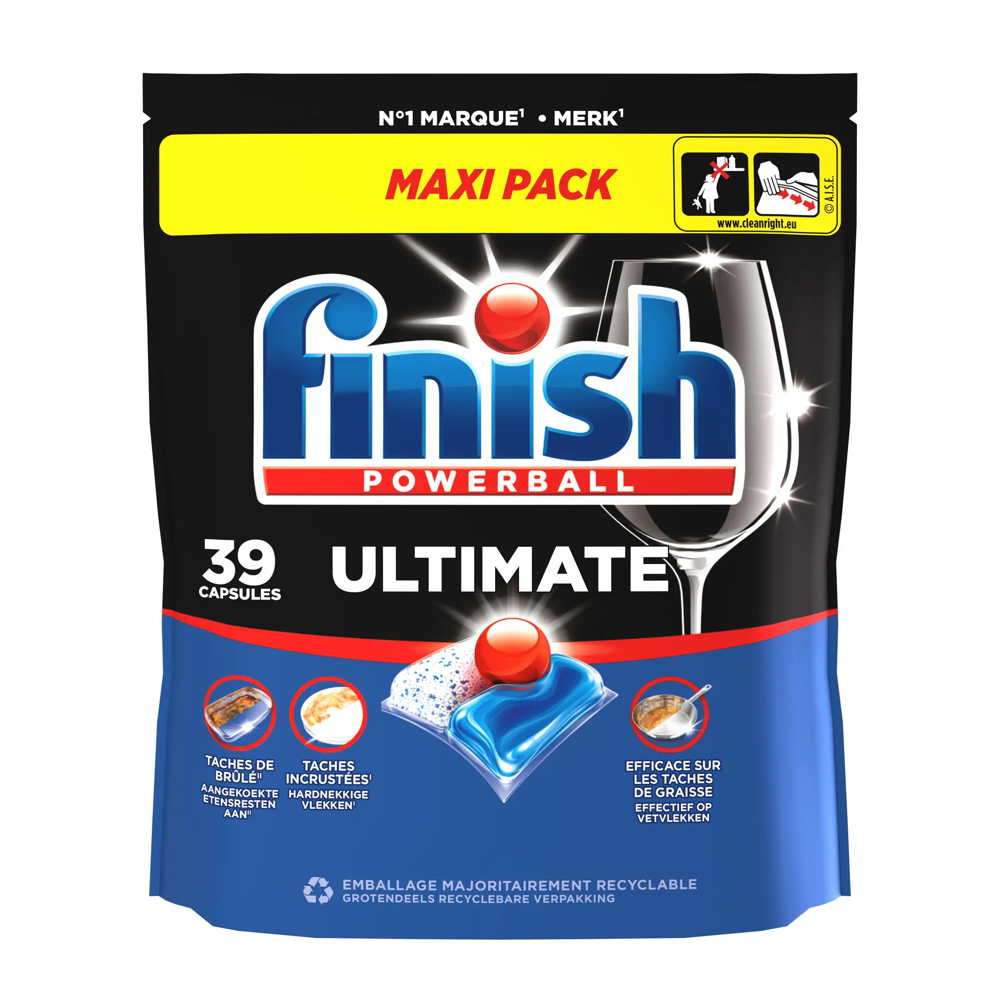 FINISH Ultimate capsules lave-vaisselle brillance