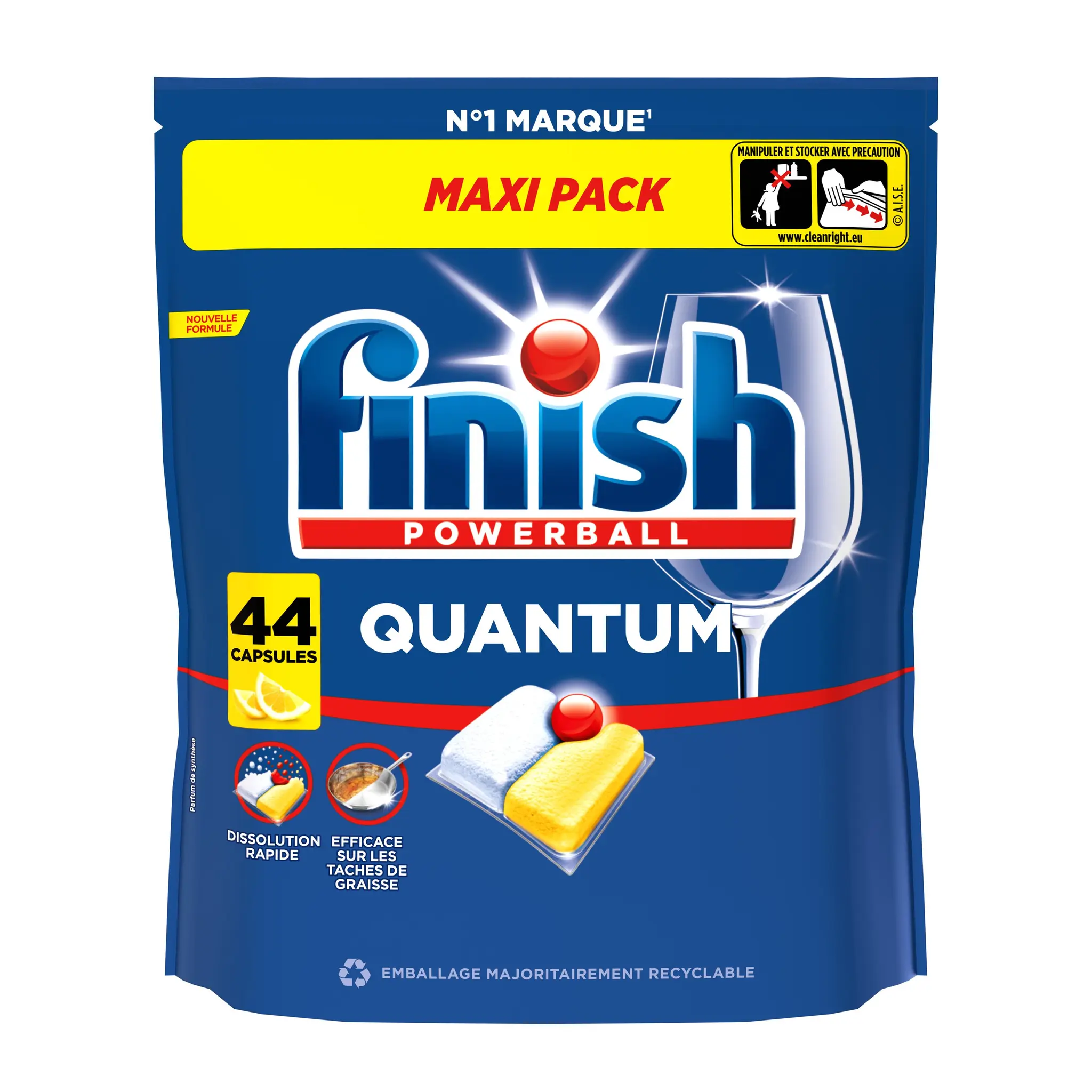FINISH Capsules lave-vaisselle tout en 1 citron