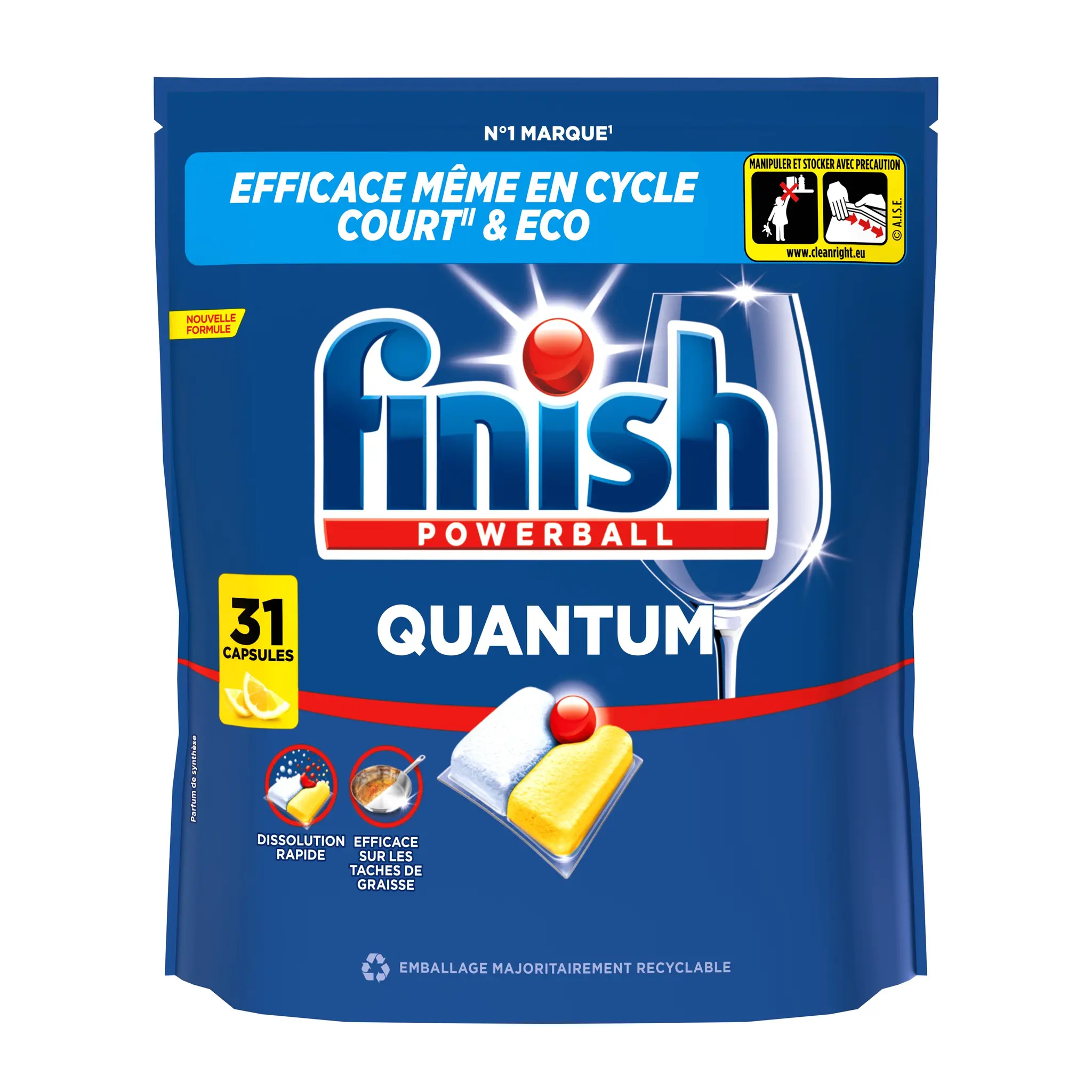 FINISH Quantum capsules lave-vaisselle citron