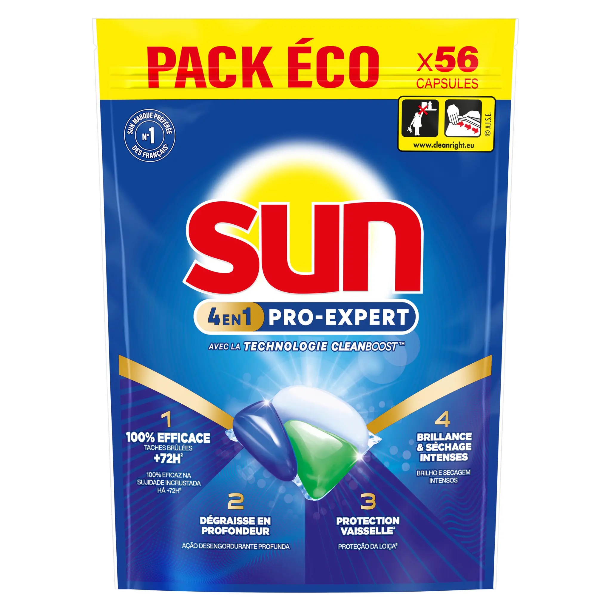SUN Capsules lave-vaisselle 4 en 1