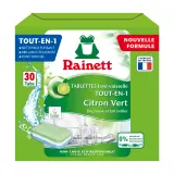 RAINETT Tablettes lave-vaisselle écologique au citron vert