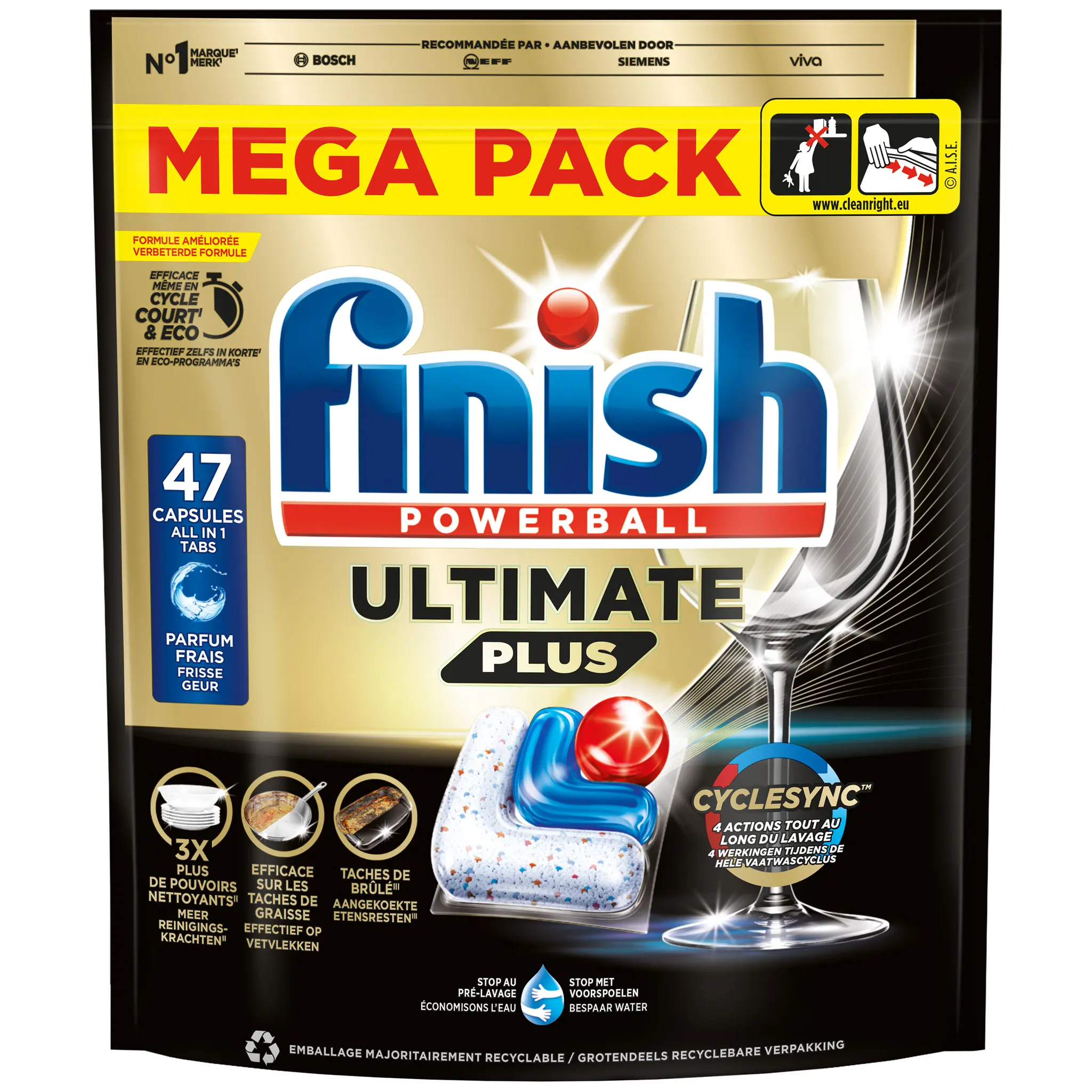 FINISH Powerball capsules lave vaisselle ultimate plus