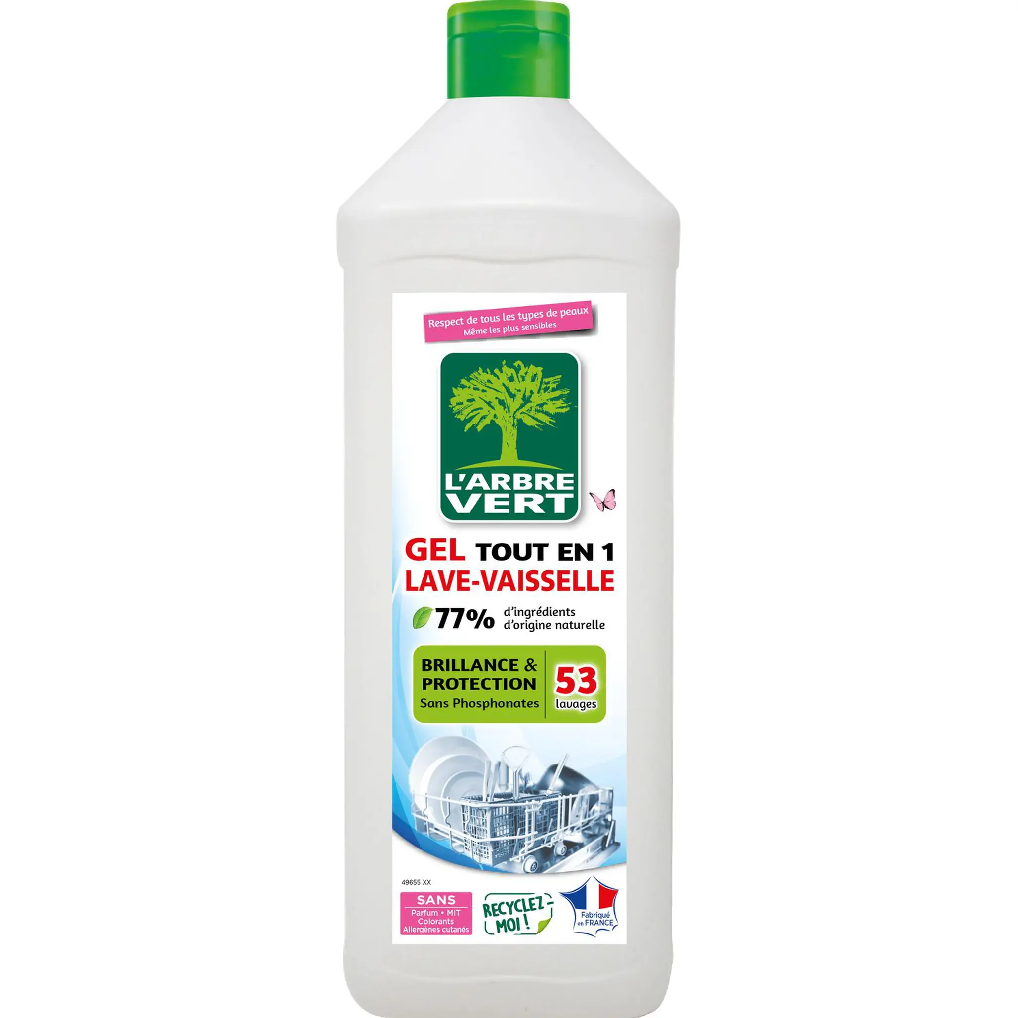 L'ARBRE VERT Gel lave-vaisselle brillance et protection