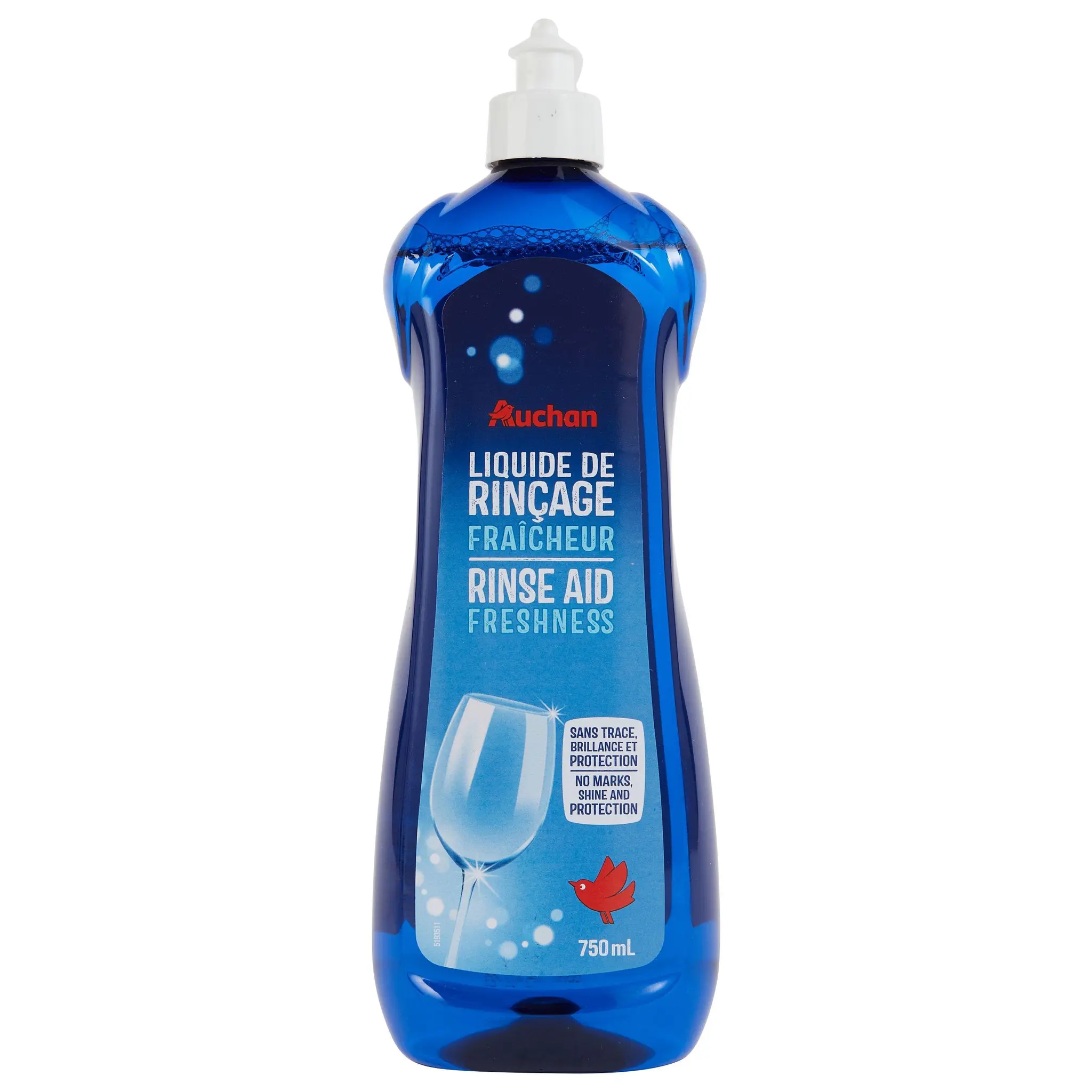 AUCHAN Liquide de rinçage lave-vaisselle sans trace