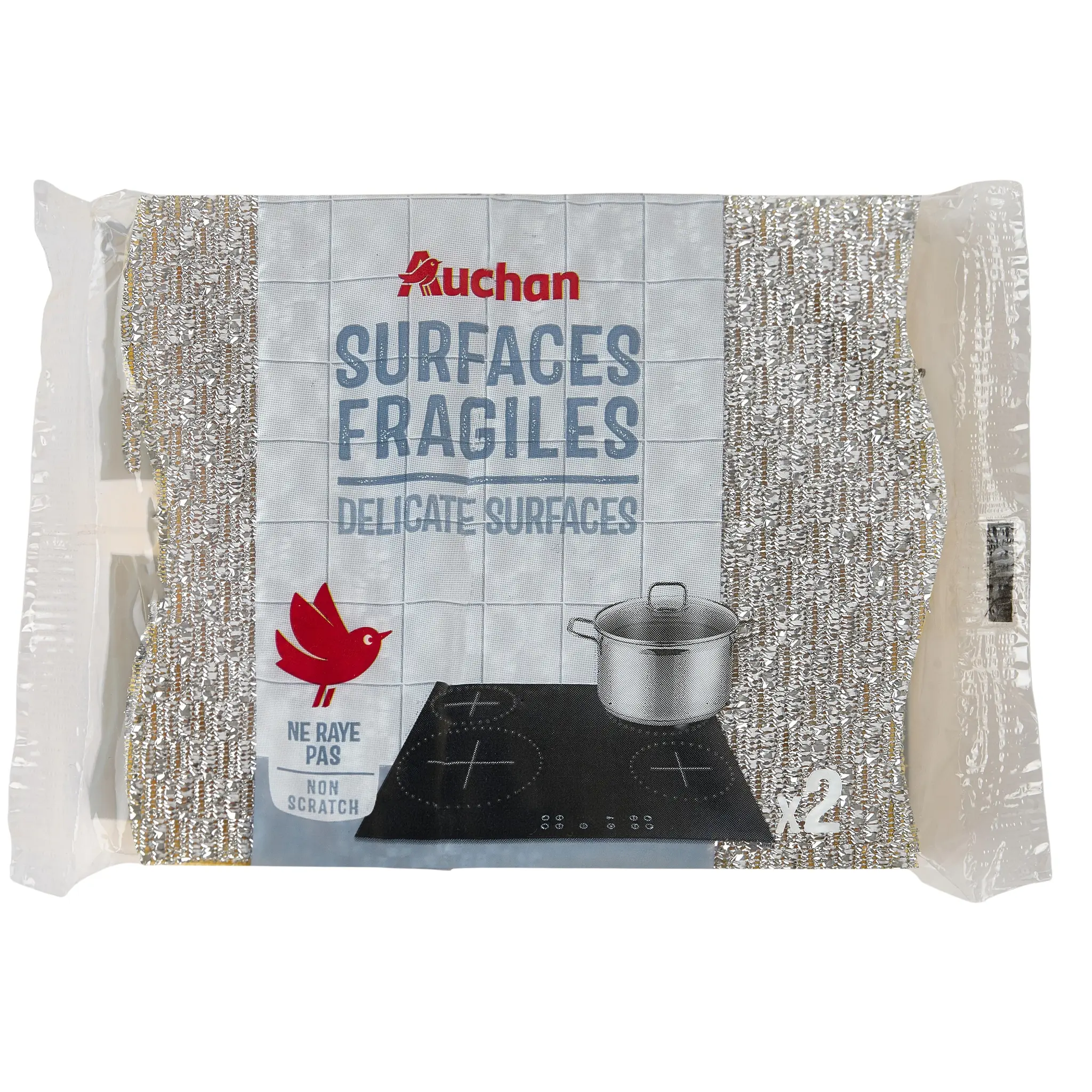 AUCHAN Éponges cuisine vitro-céramique