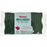 AUCHAN Éponges grattantes multi-usages