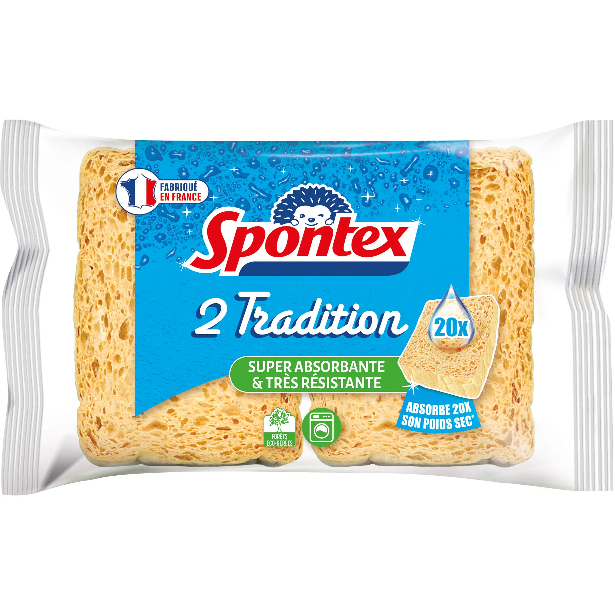 SPONTEX Éponges tradition super absorbantes et très résistantes