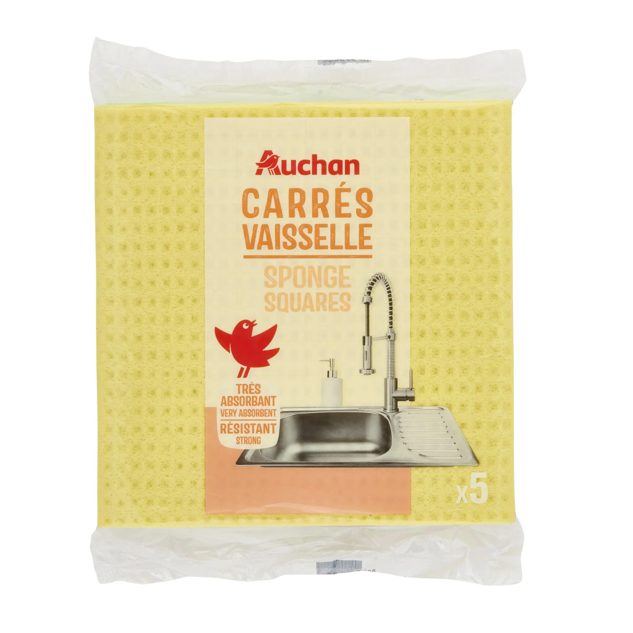 AUCHAN Carrés éponge multi-usage