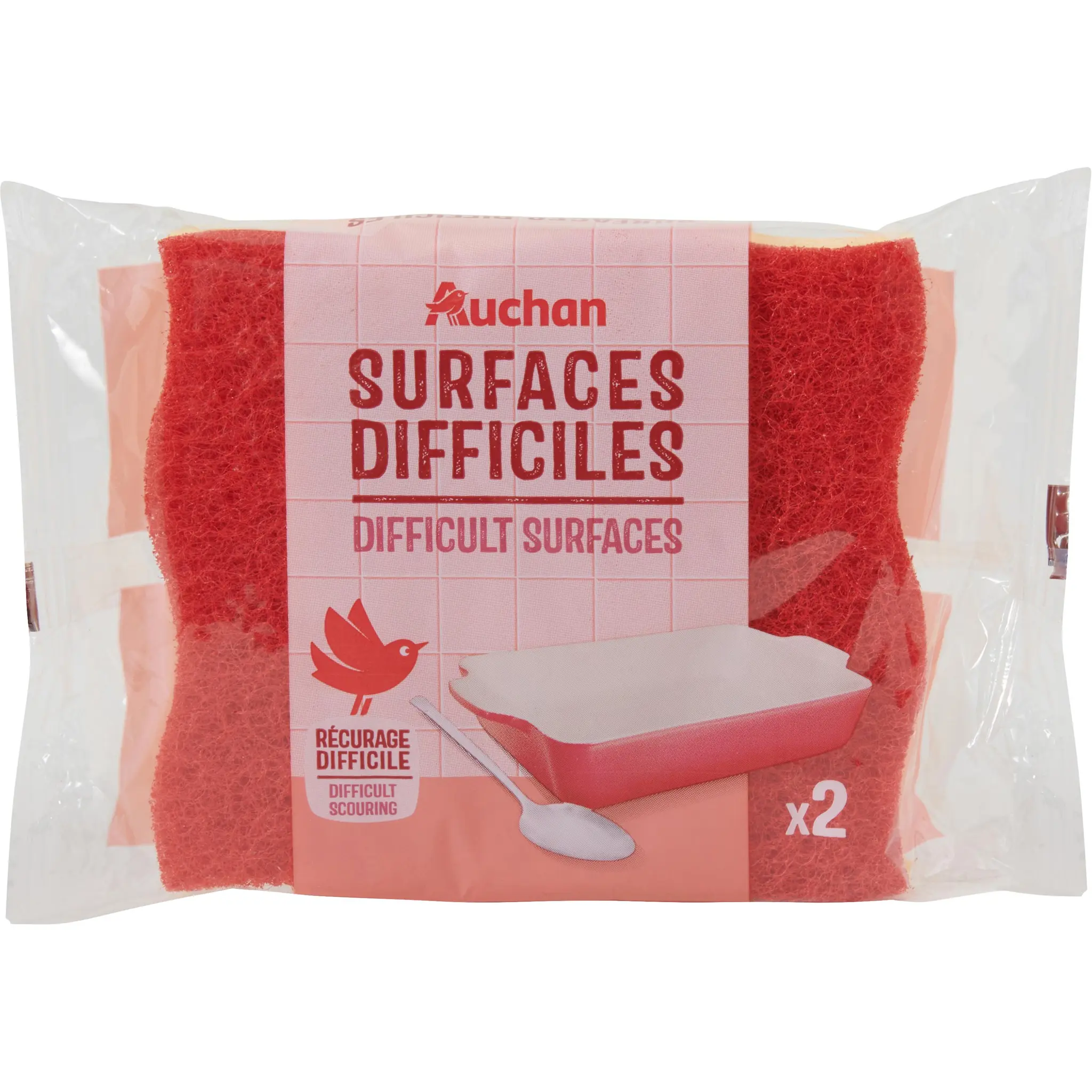 AUCHAN Éponges cuisine tâches difficiles