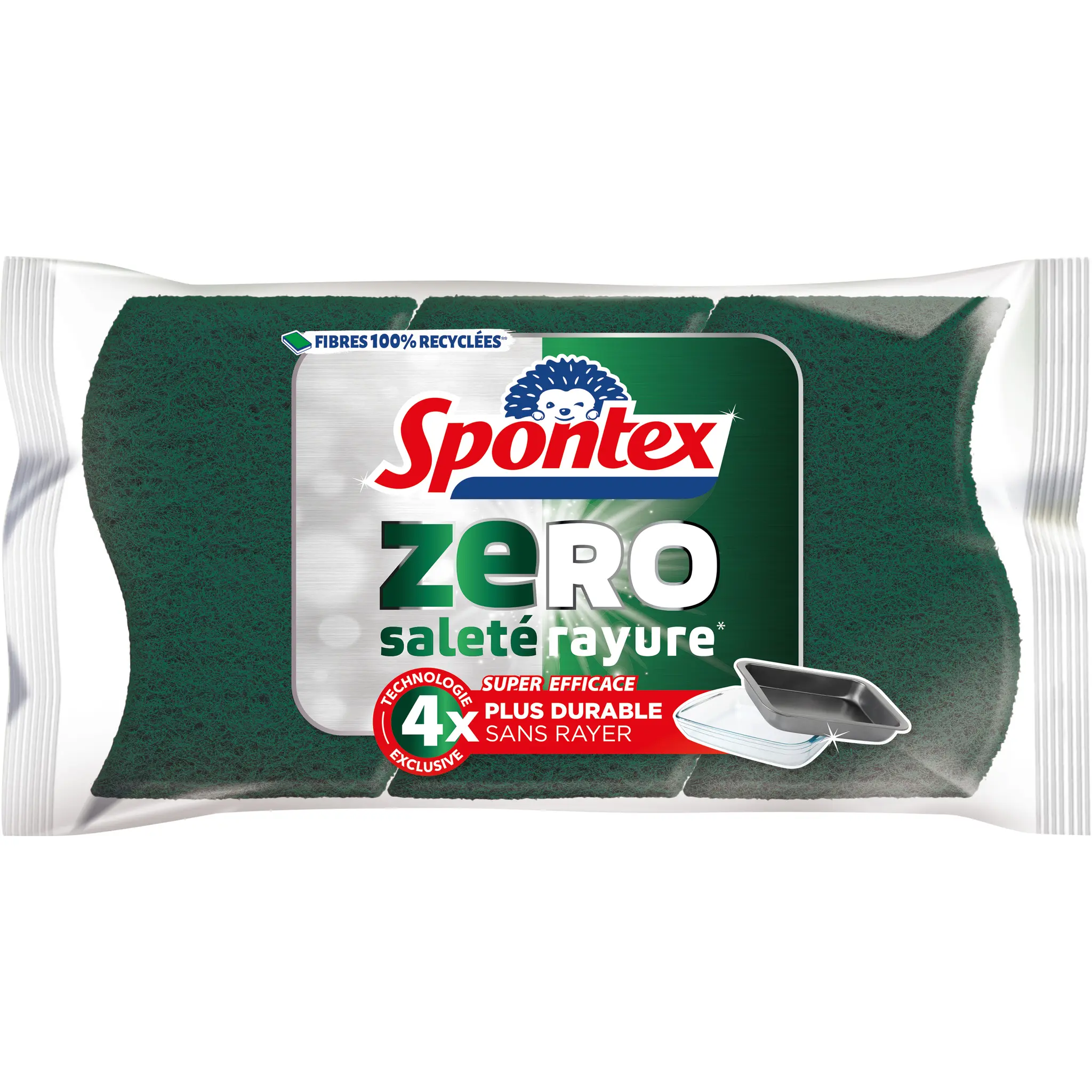 SPONTEX Eponges combinées zéro surfaces encrassées