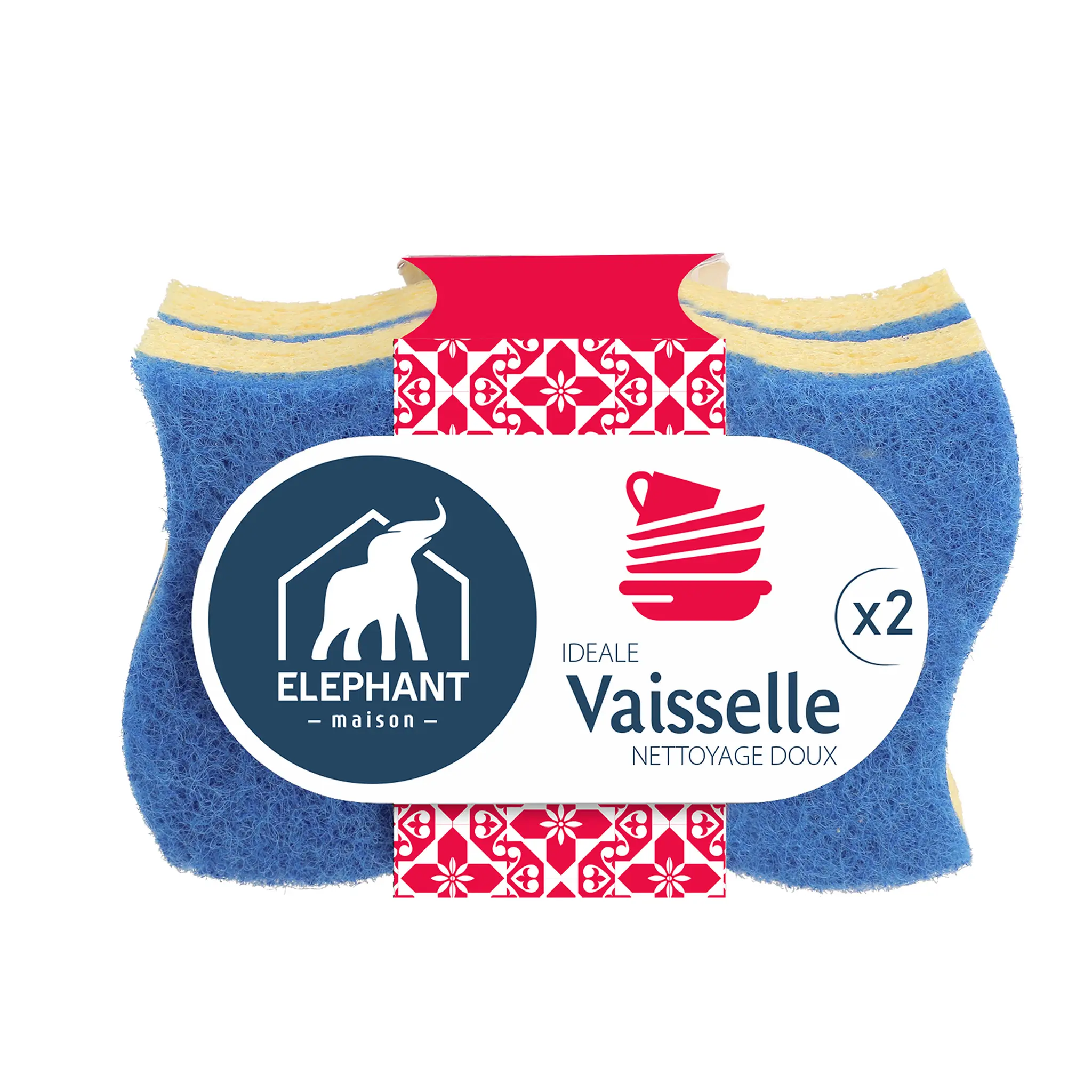 ELEPHANT Éponges nettoyage doux pour vaisselle