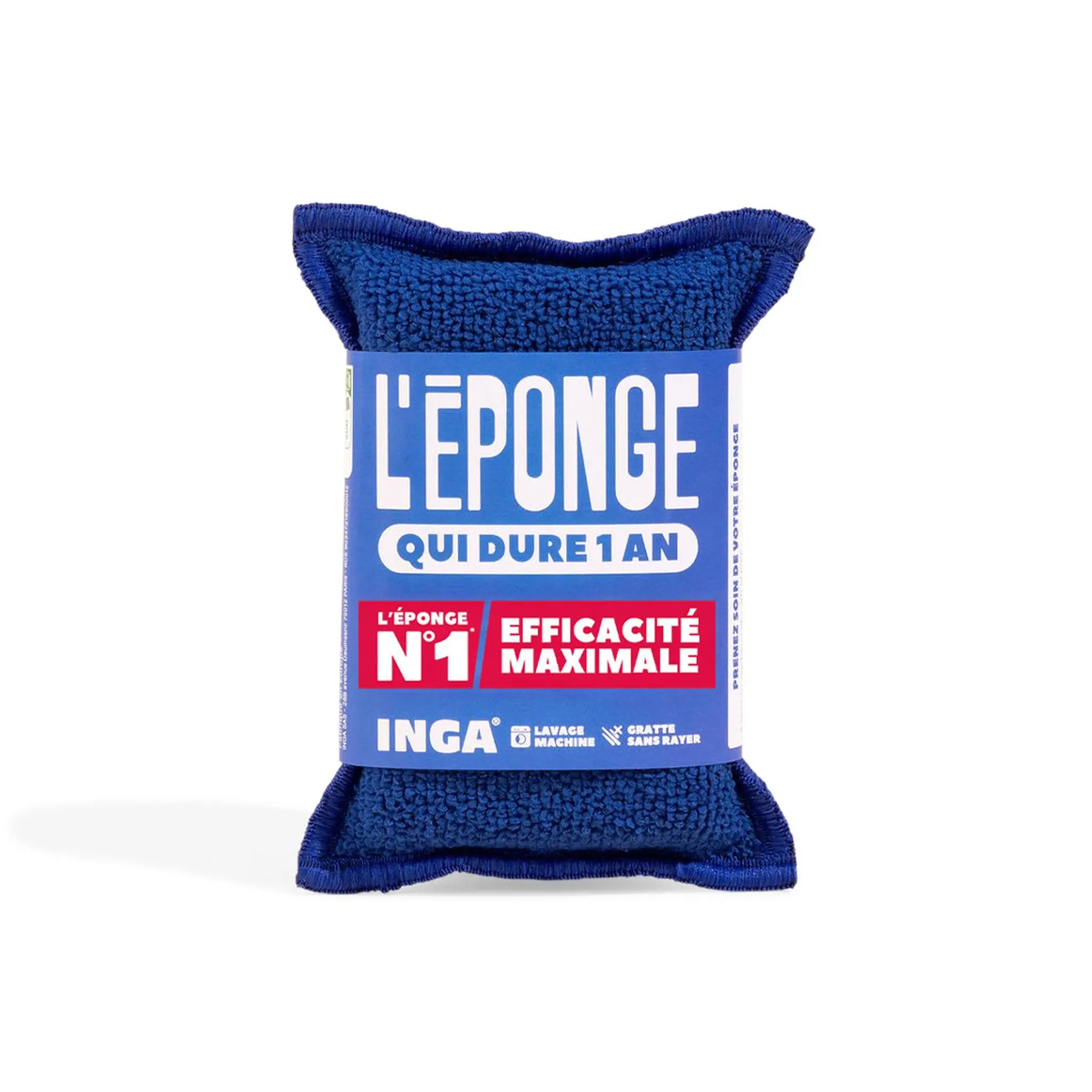 INGA Éponge grattante bleue