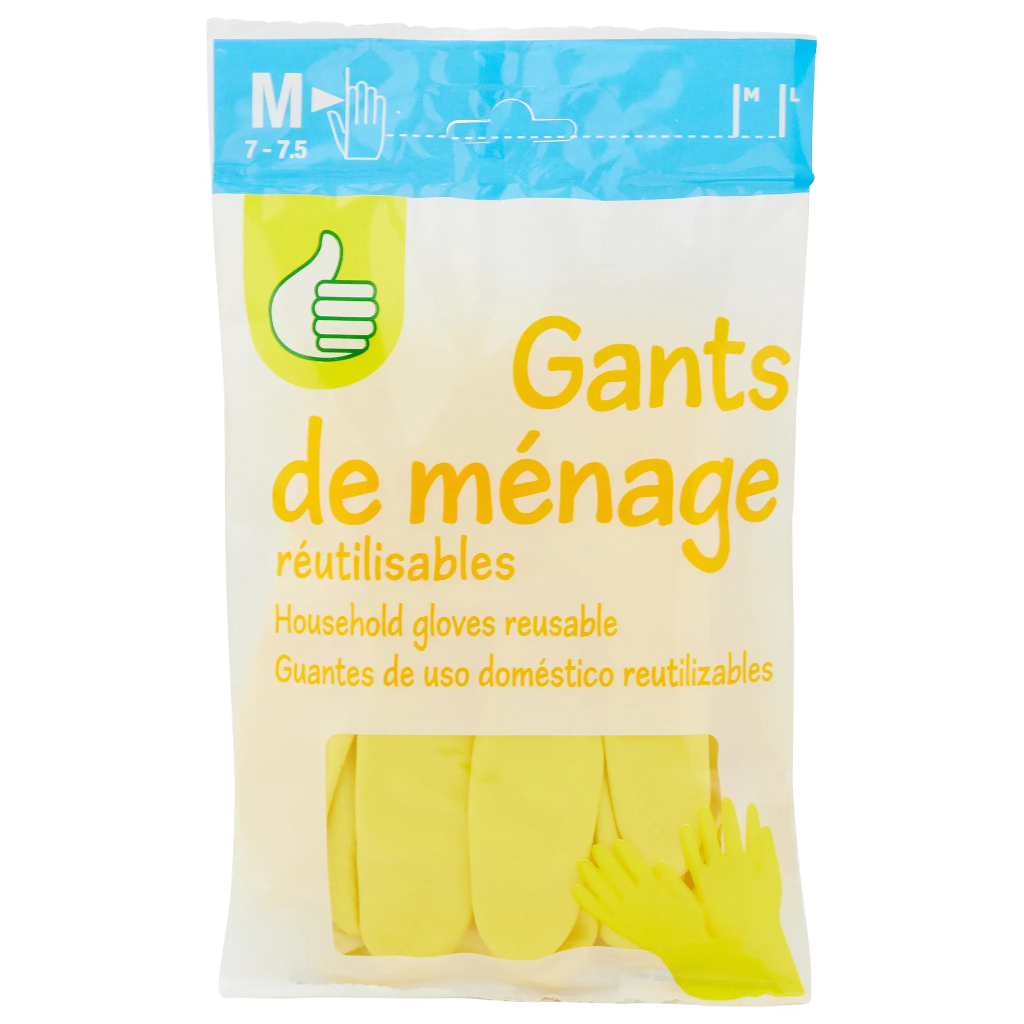POUCE Gants de ménage réutilisables taille M