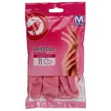 AUCHAN Gants à vaisselle doublure coton taille M