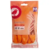 AUCHAN Gants de ménage ultra-résistants doublure coton taille M